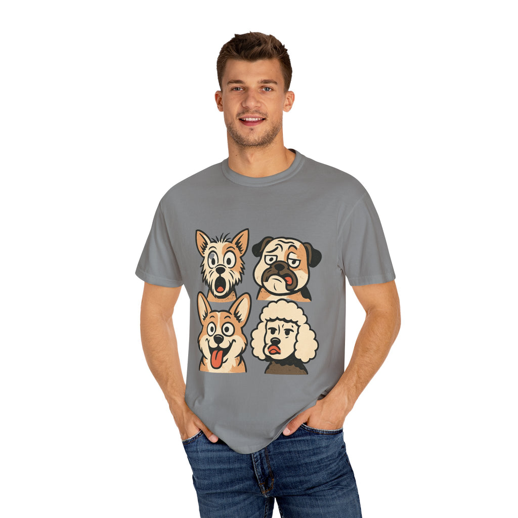 Cartoon Dog Faces T-Shirt