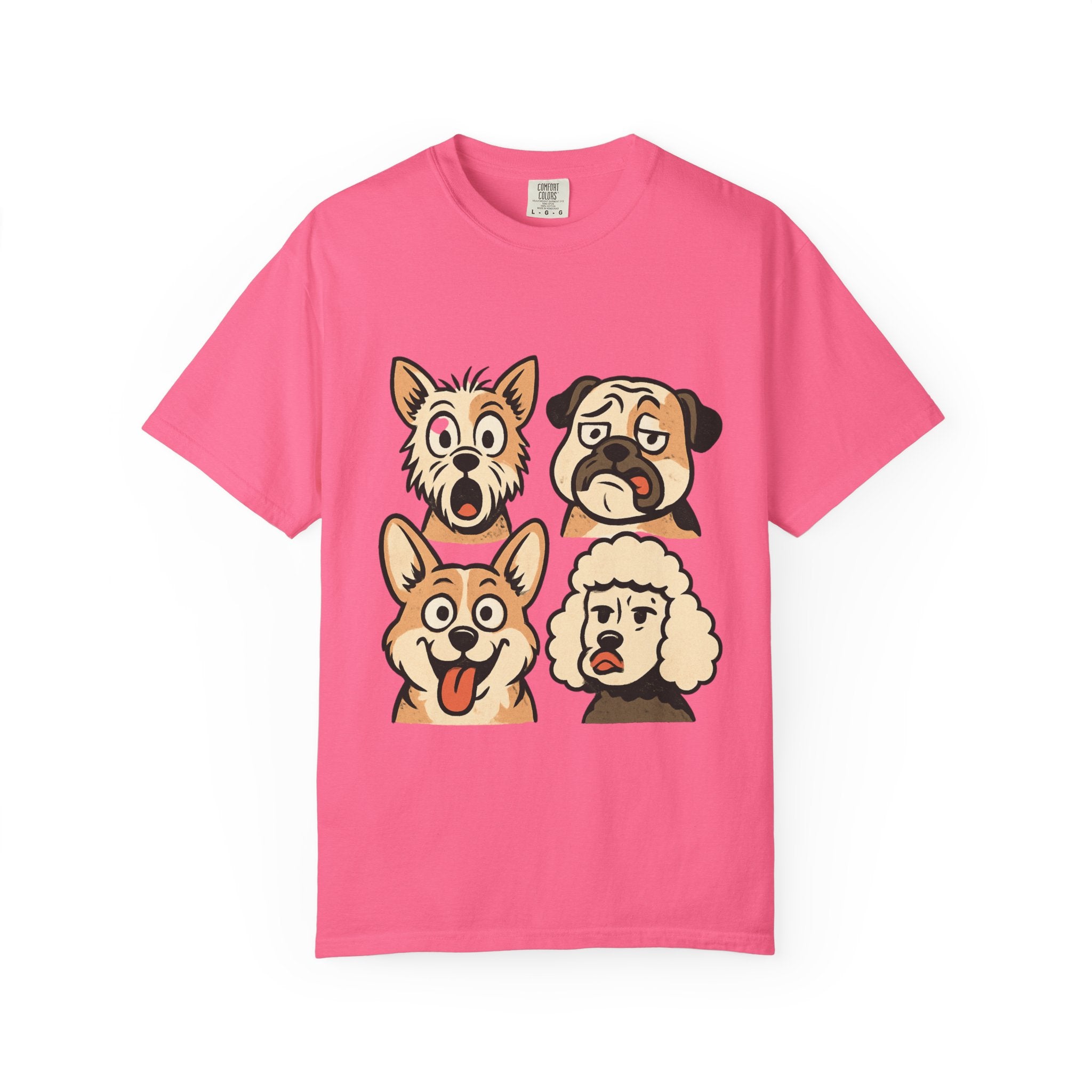 Cartoon Dog Faces T-Shirt