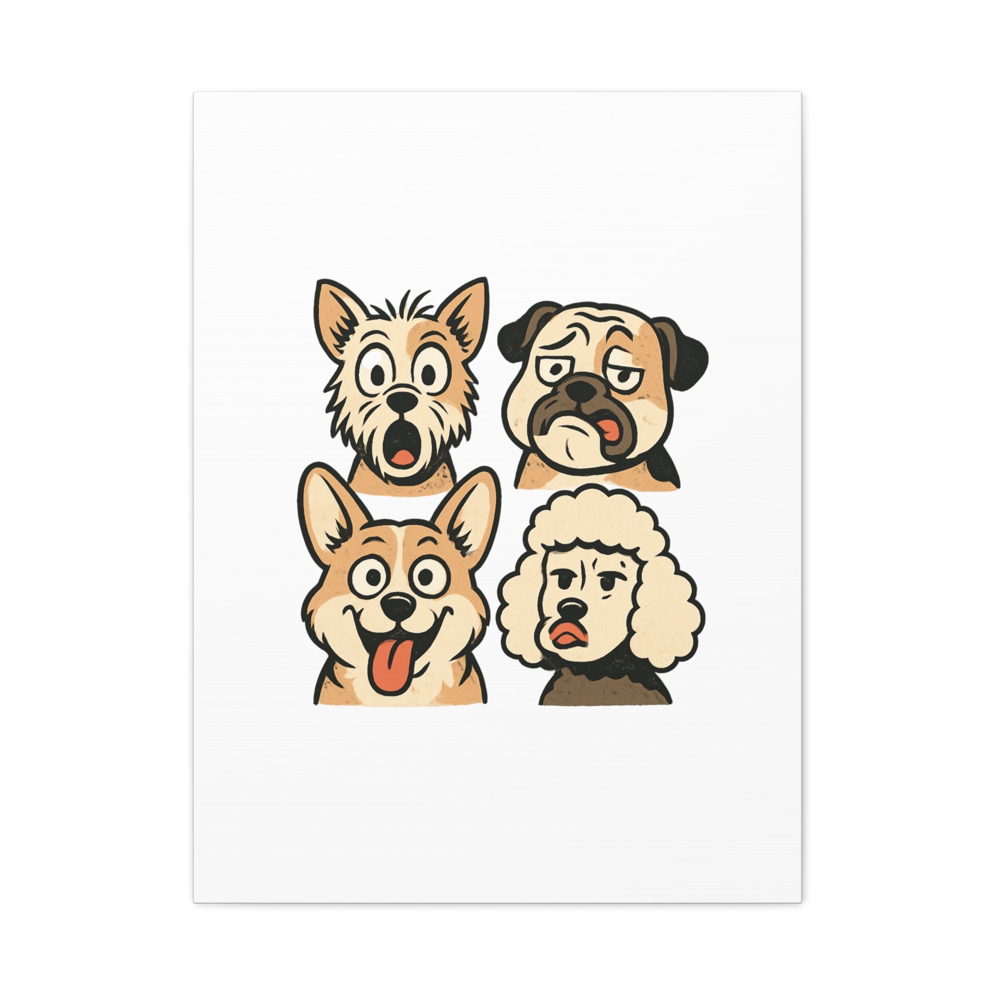 Canvas Print - Dog Faces Wall Art