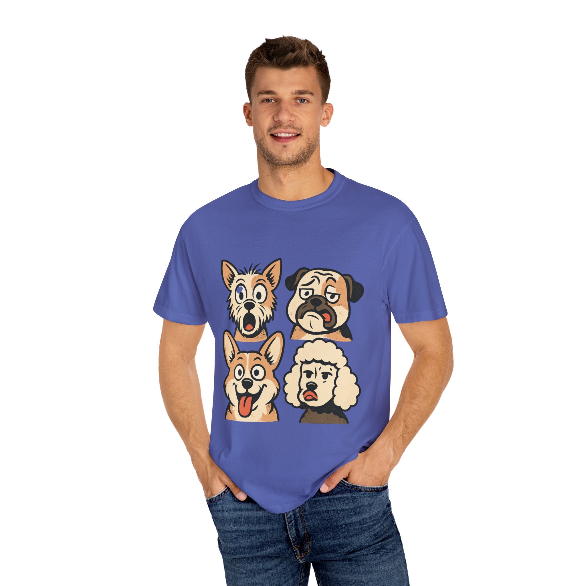 Cartoon Dog Faces T-Shirt