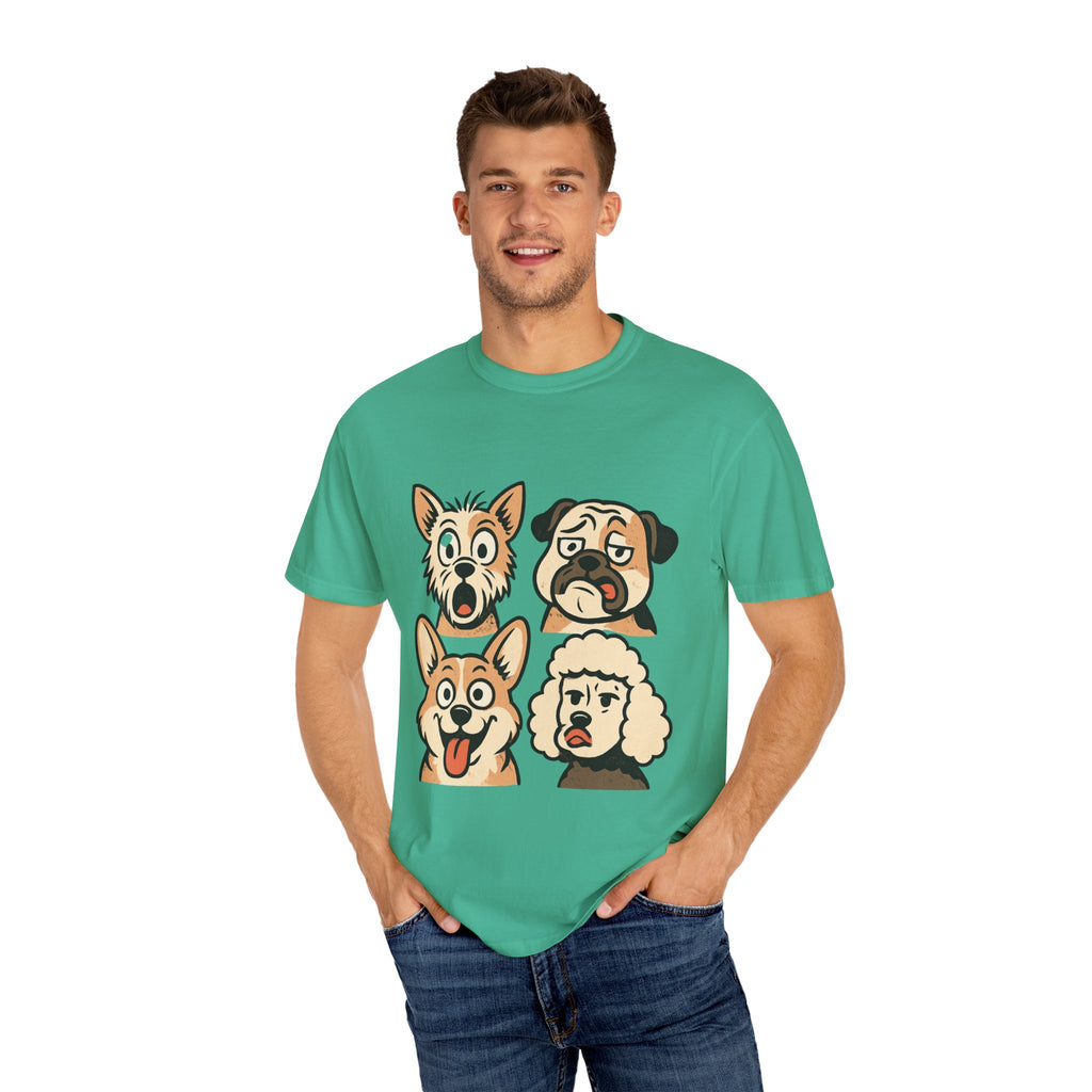 Cartoon Dog Faces T-Shirt