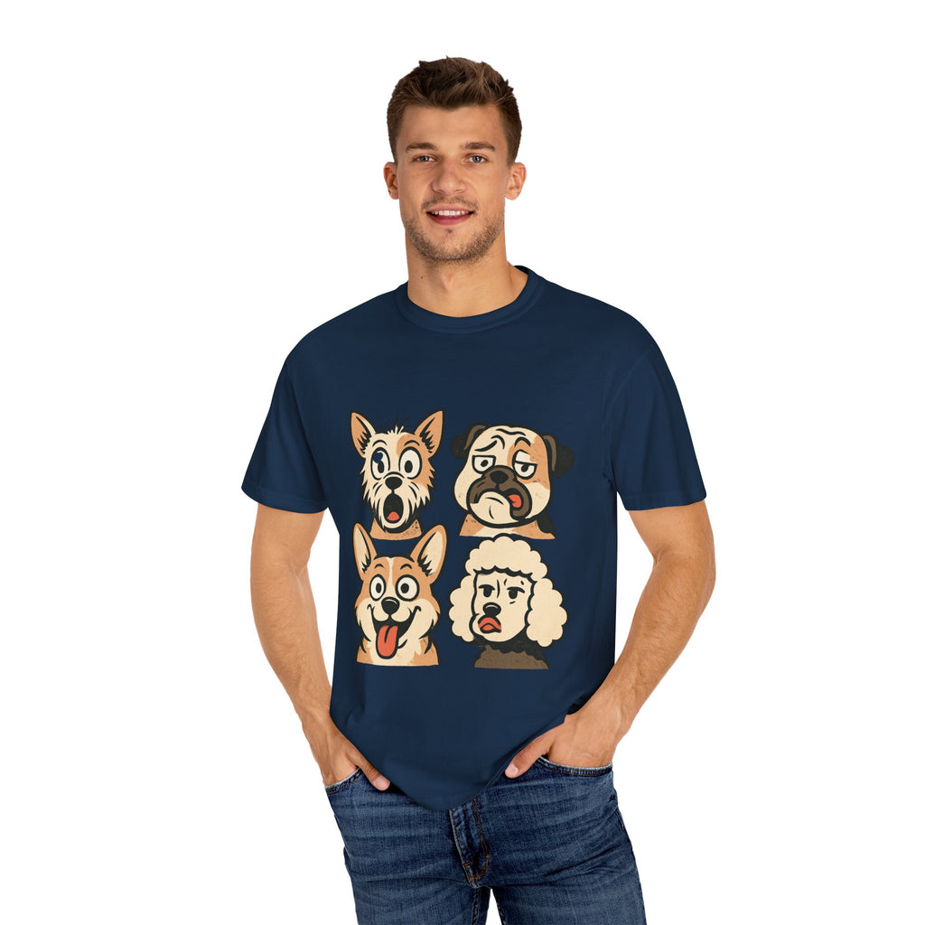 Cartoon Dog Faces T-Shirt