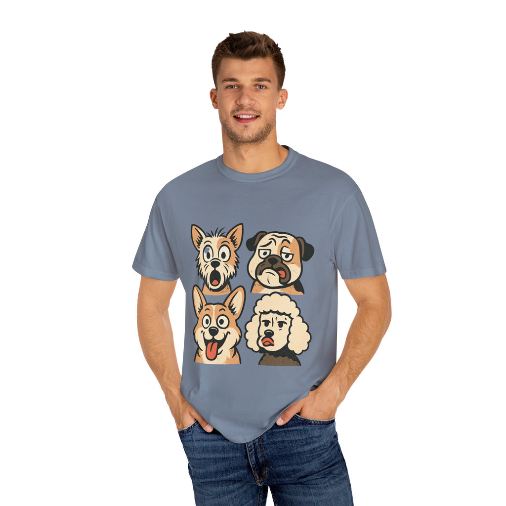 Cartoon Dog Faces T-Shirt