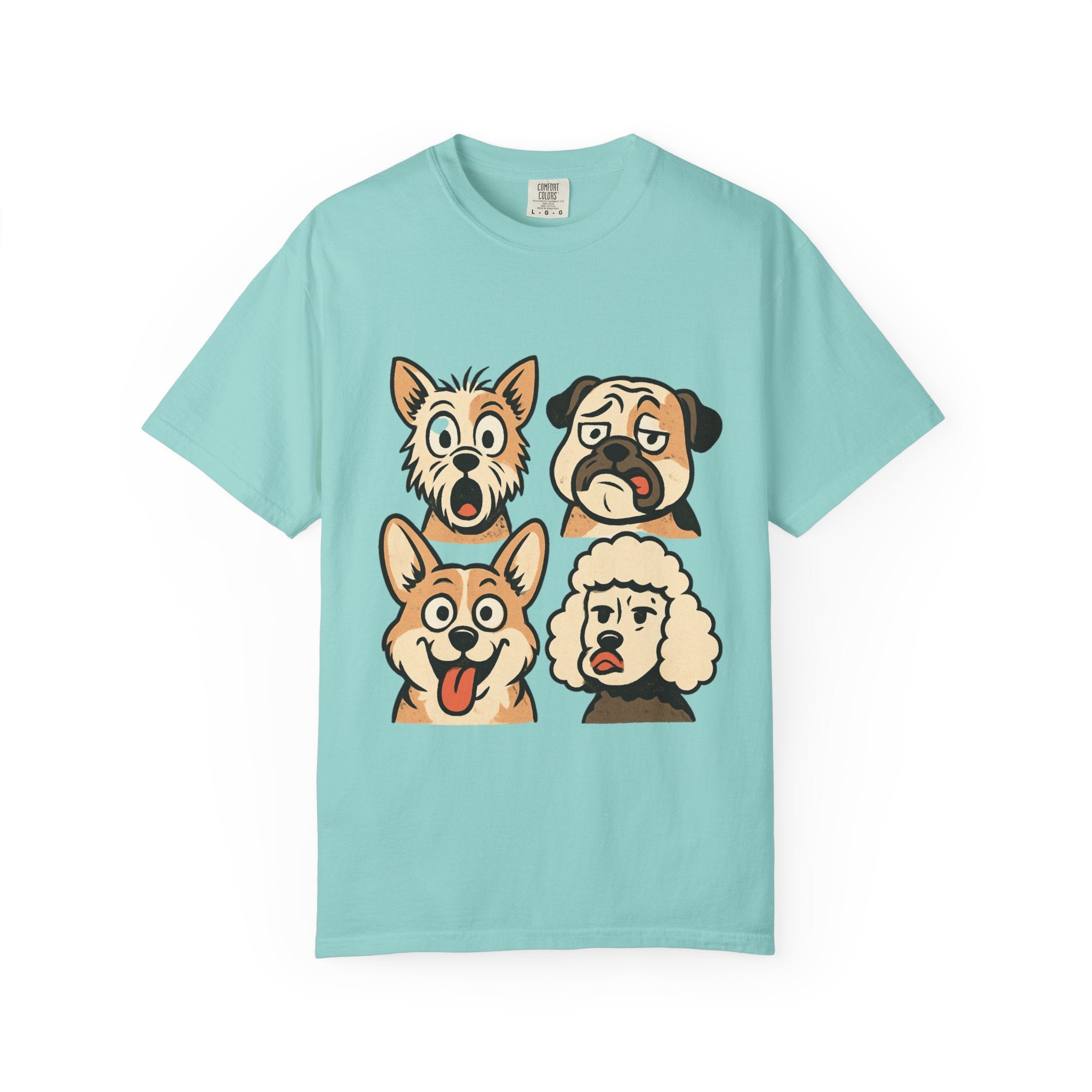 Cartoon Dog Faces T-Shirt