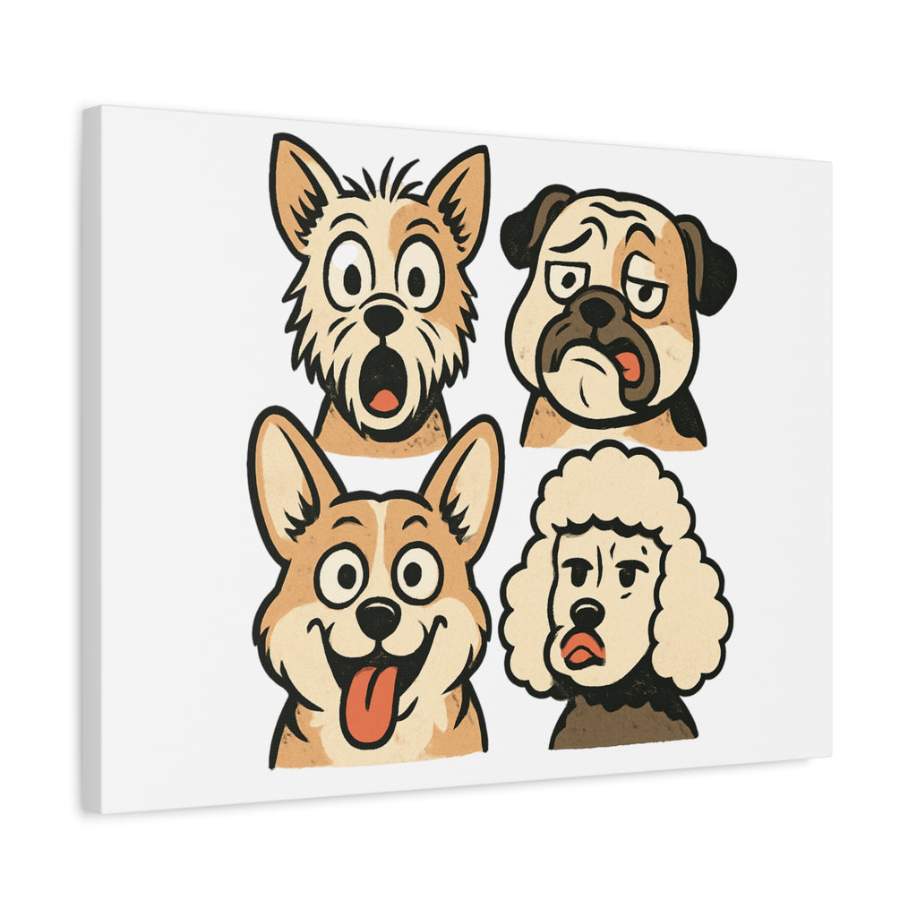 Canvas Print - Dog Faces Wall Art