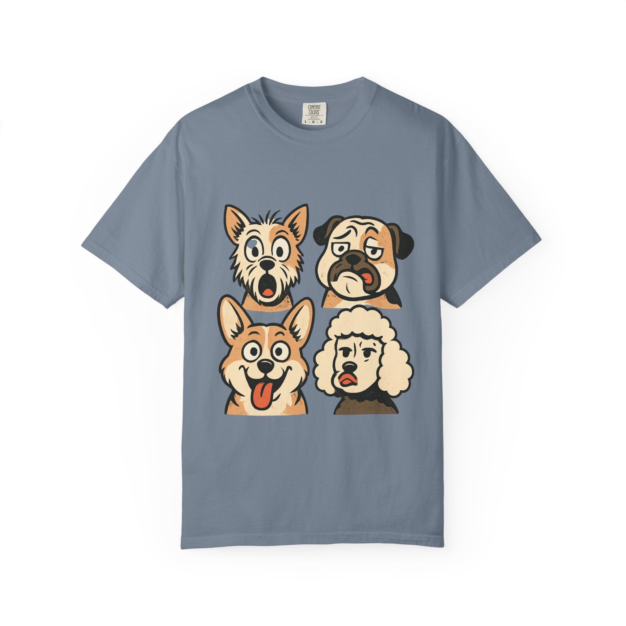 Cartoon Dog Faces T-Shirt