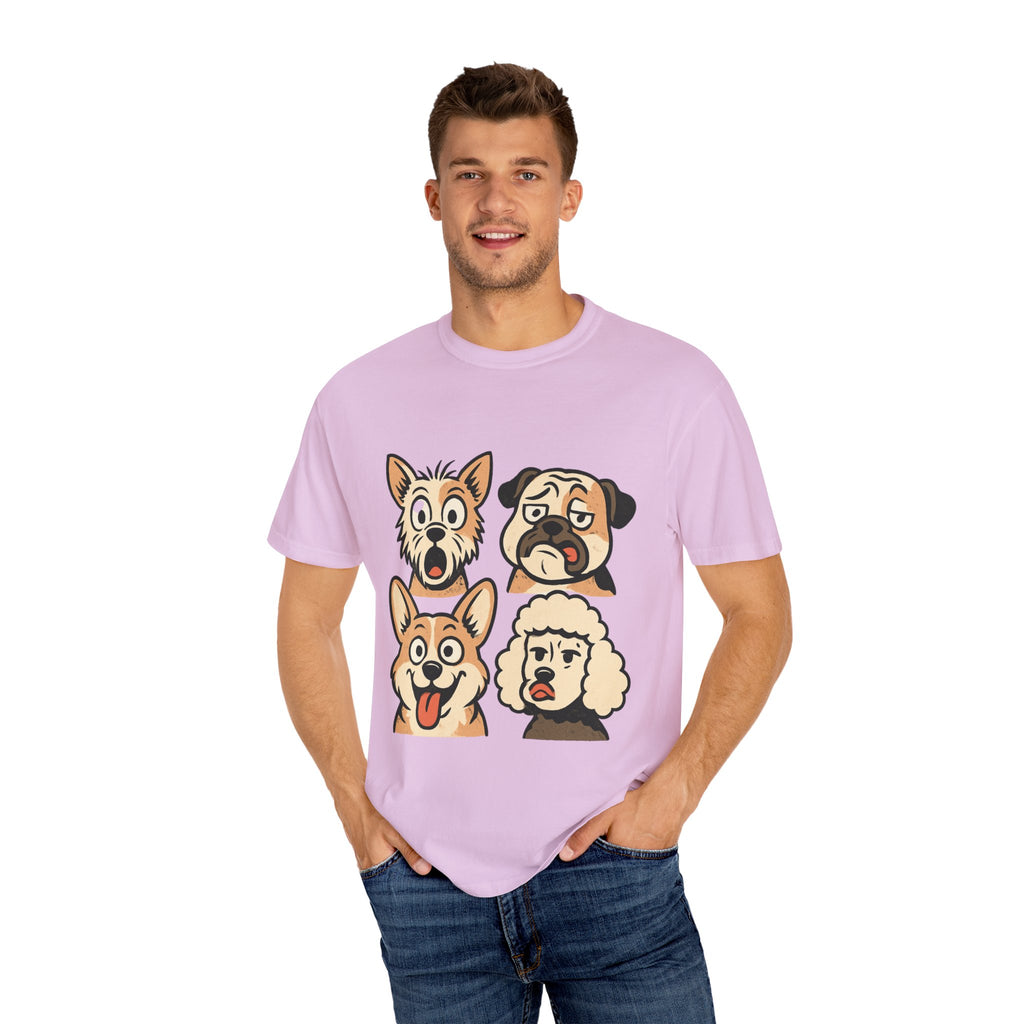 Cartoon Dog Faces T-Shirt