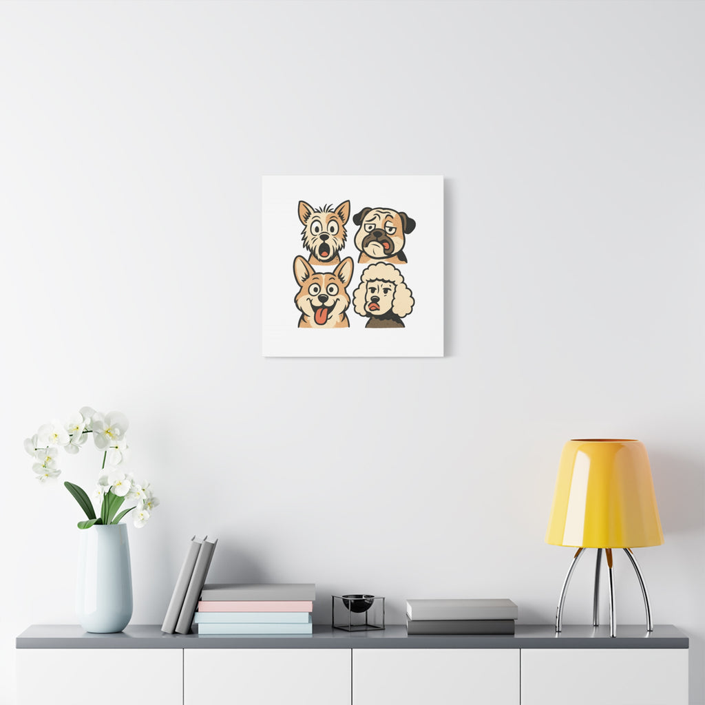 Canvas Print - Dog Faces Wall Art