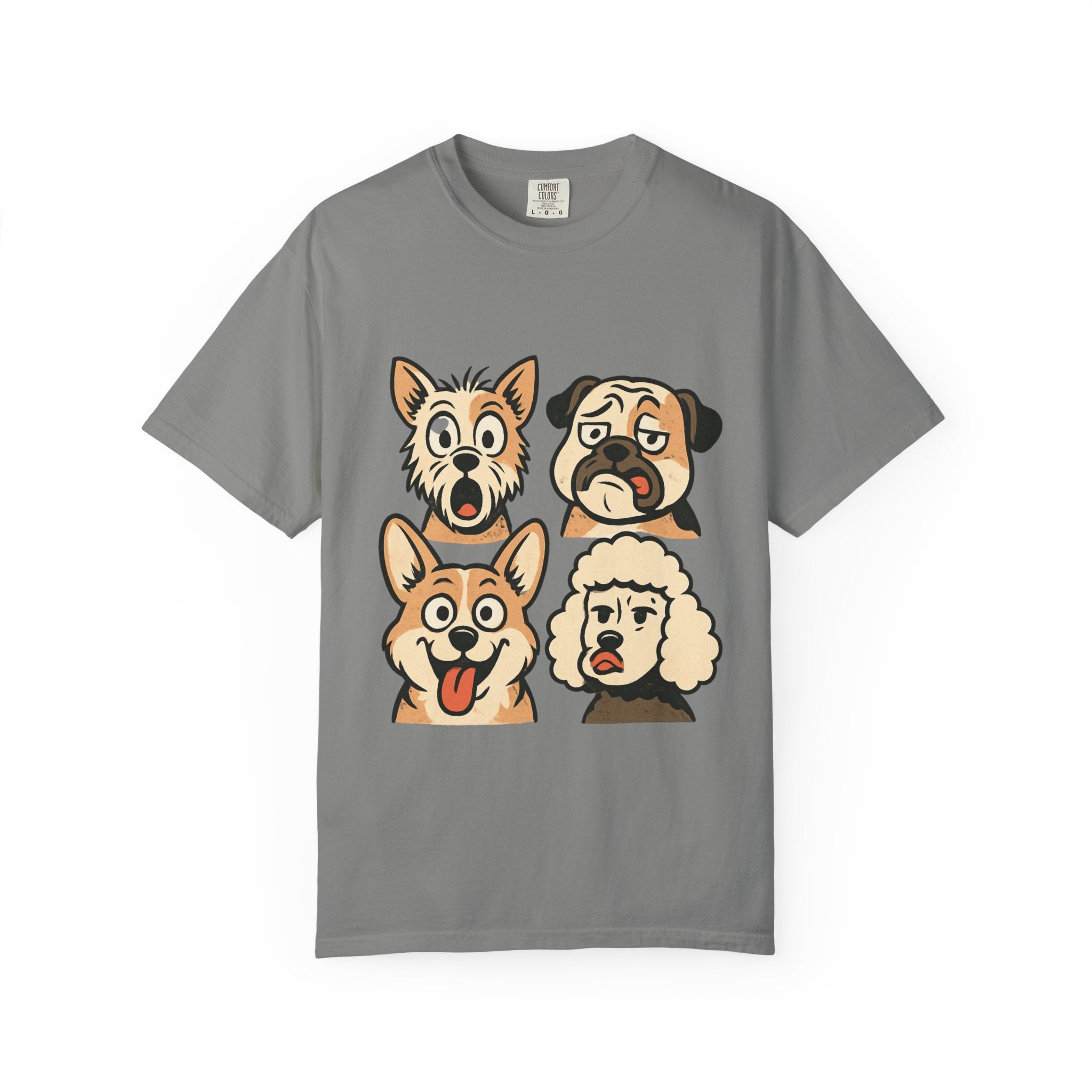 Cartoon Dog Faces T-Shirt