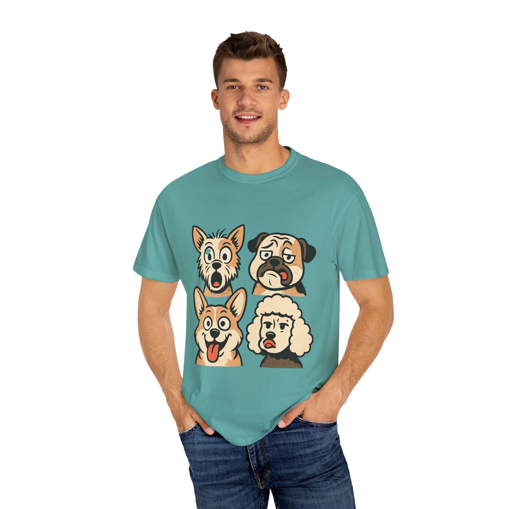 Cartoon Dog Faces T-Shirt