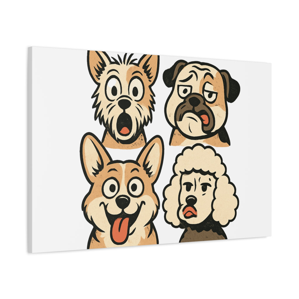 Canvas Print - Dog Faces Wall Art