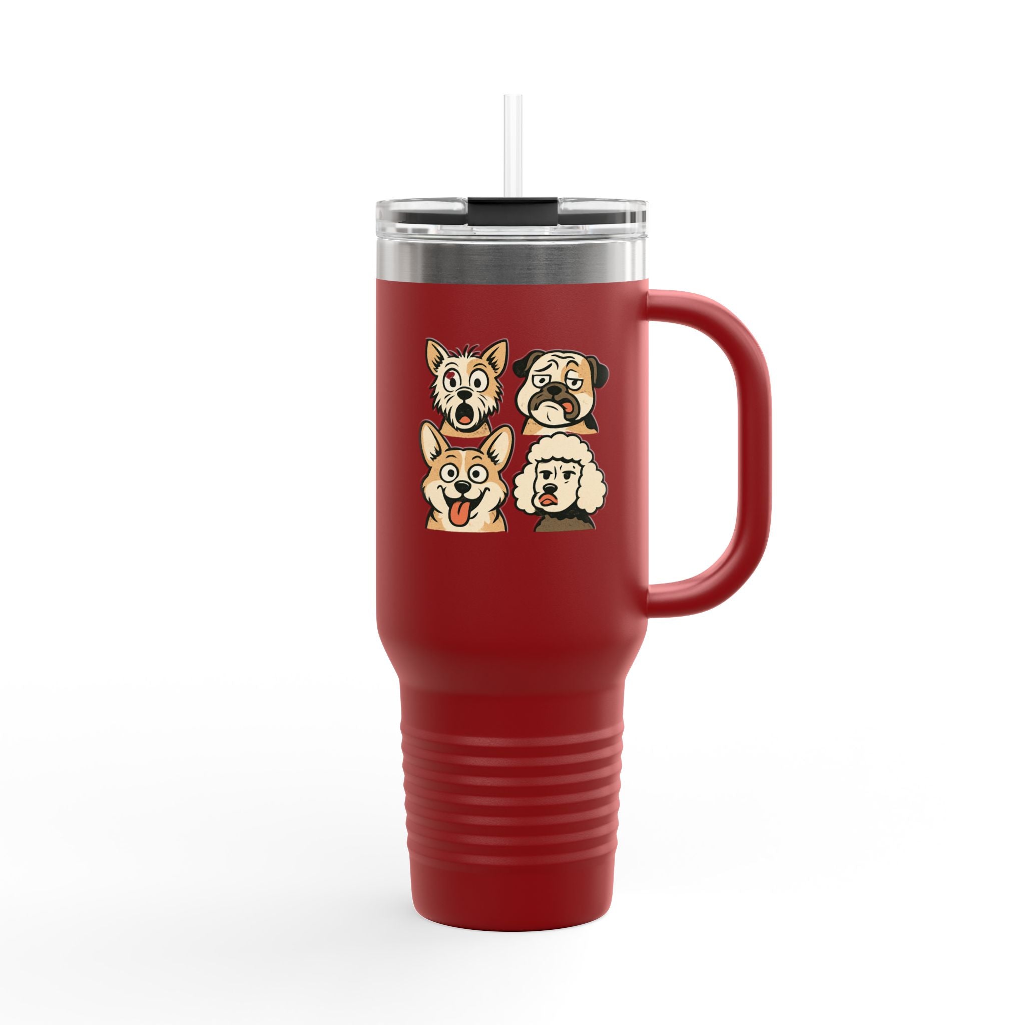 Cute Dog Faces Insulated Travel Mug