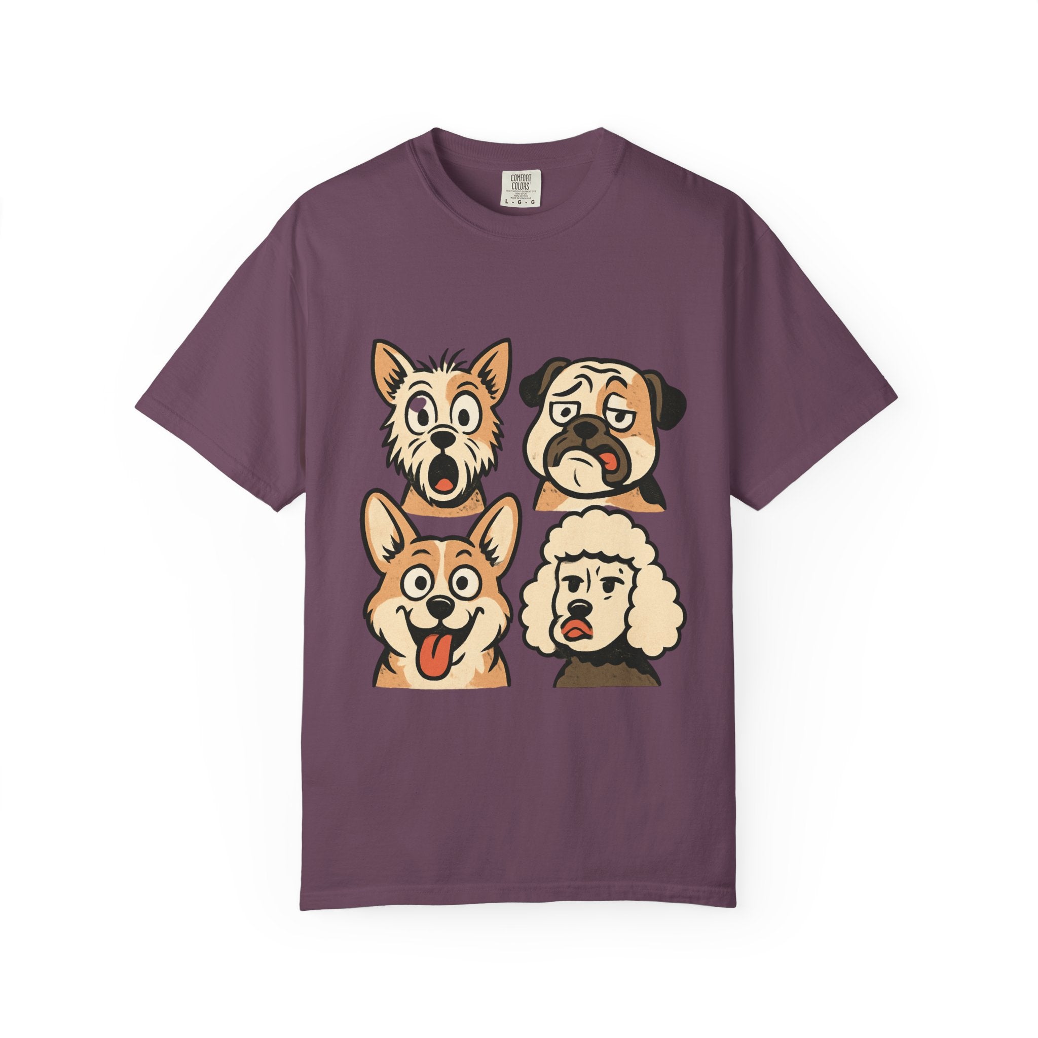 Cartoon Dog Faces T-Shirt