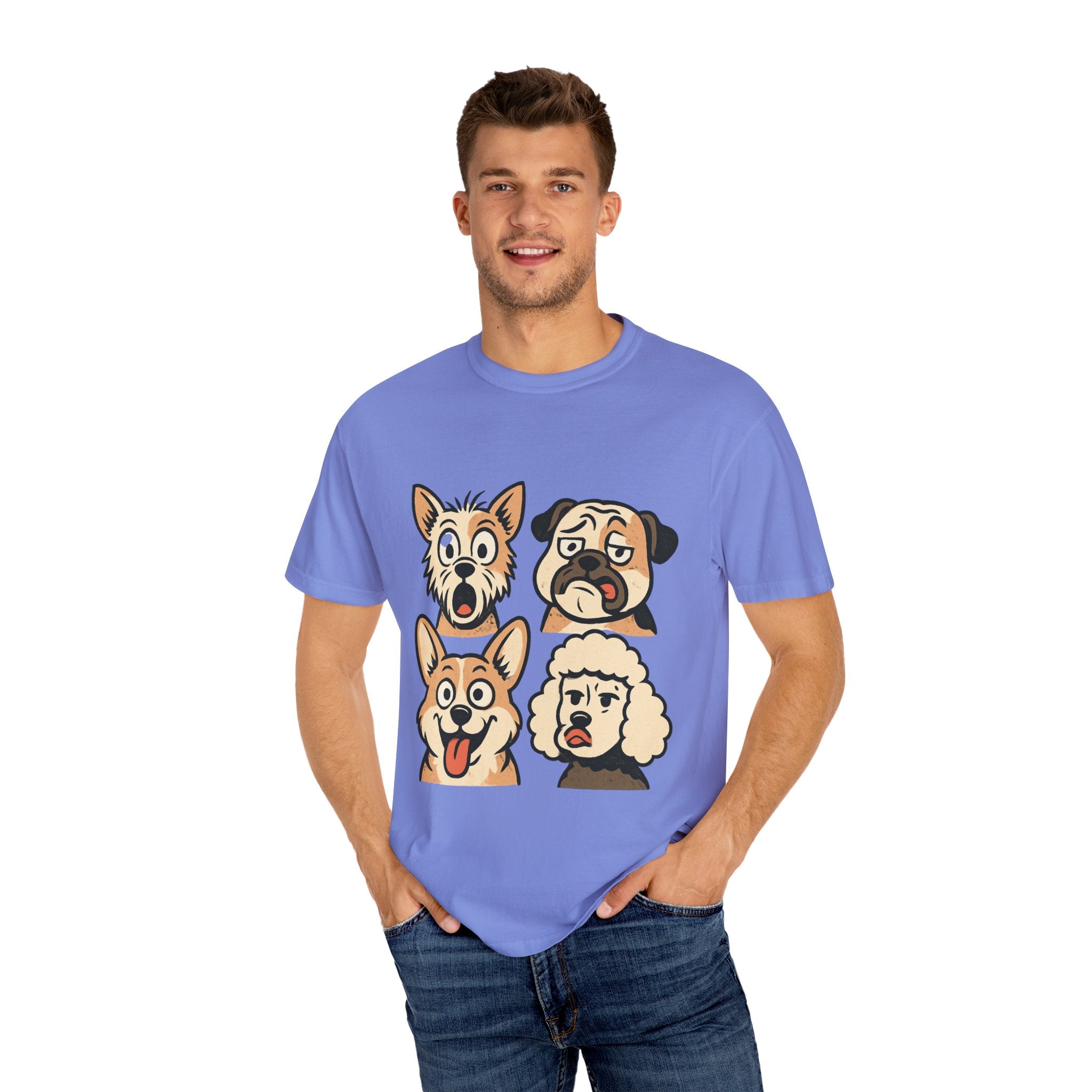 Cartoon Dog Faces T-Shirt