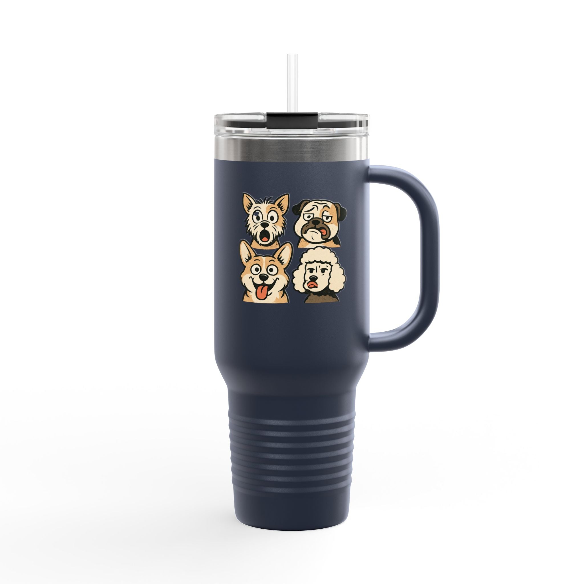 Cute Dog Faces Insulated Travel Mug