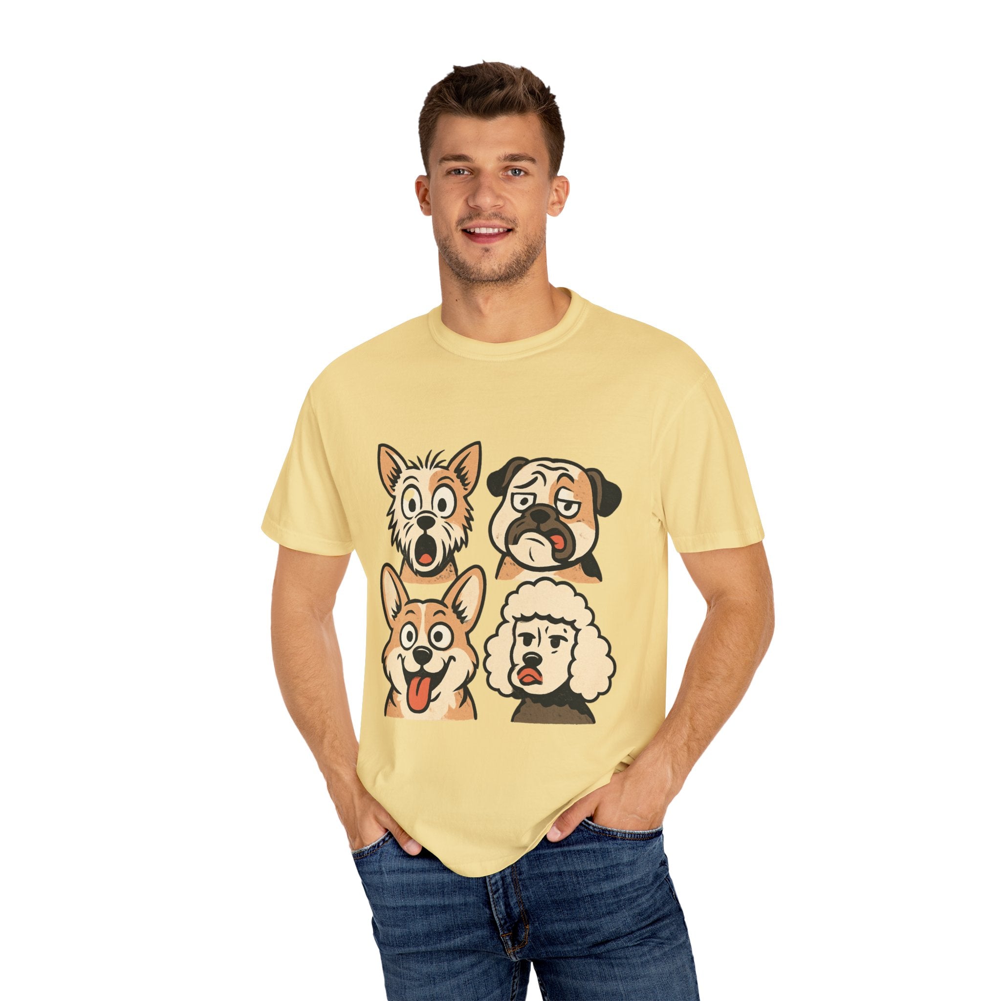 Cartoon Dog Faces T-Shirt