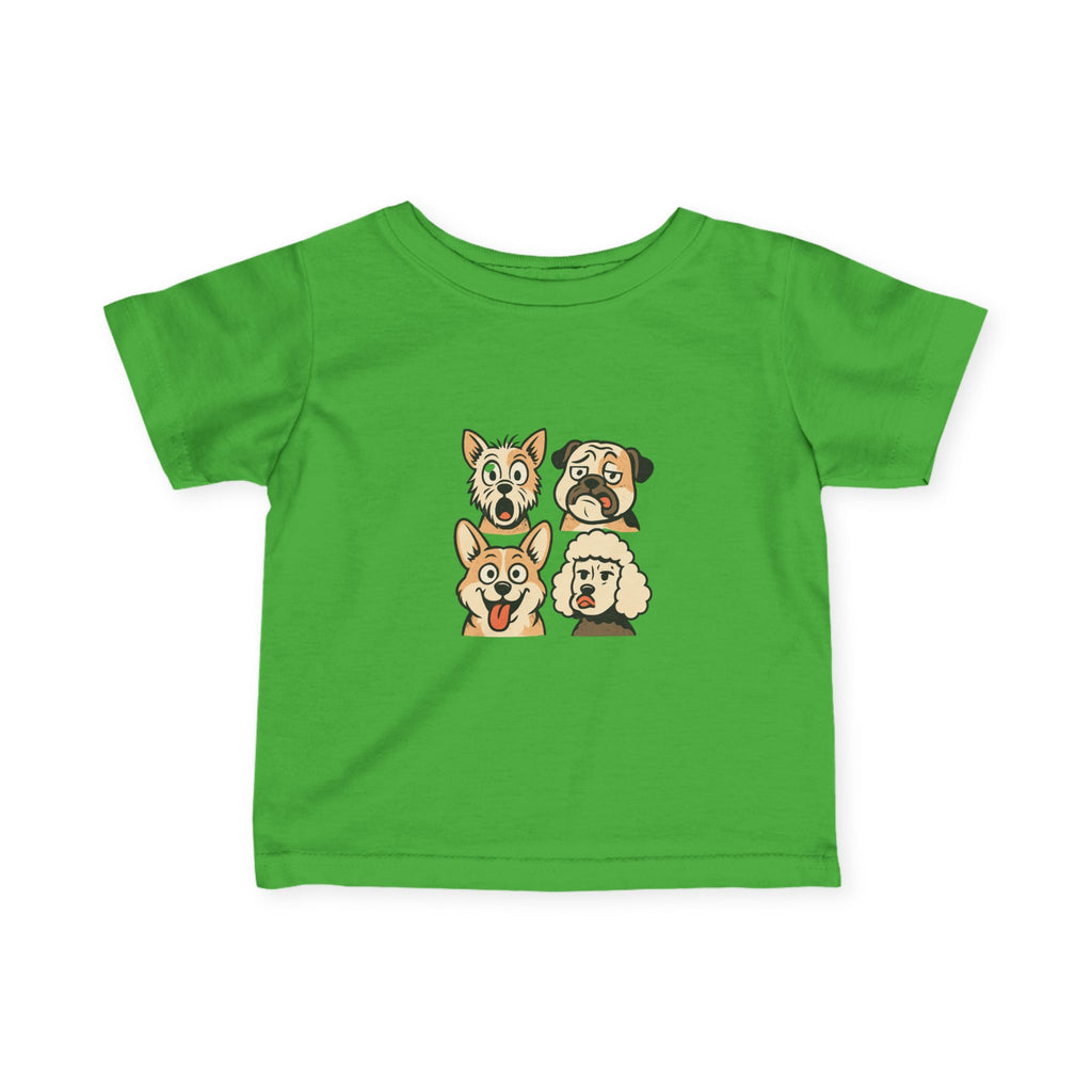 Infant Tee - Cute Cartoon Dog Faces Baby Shirt