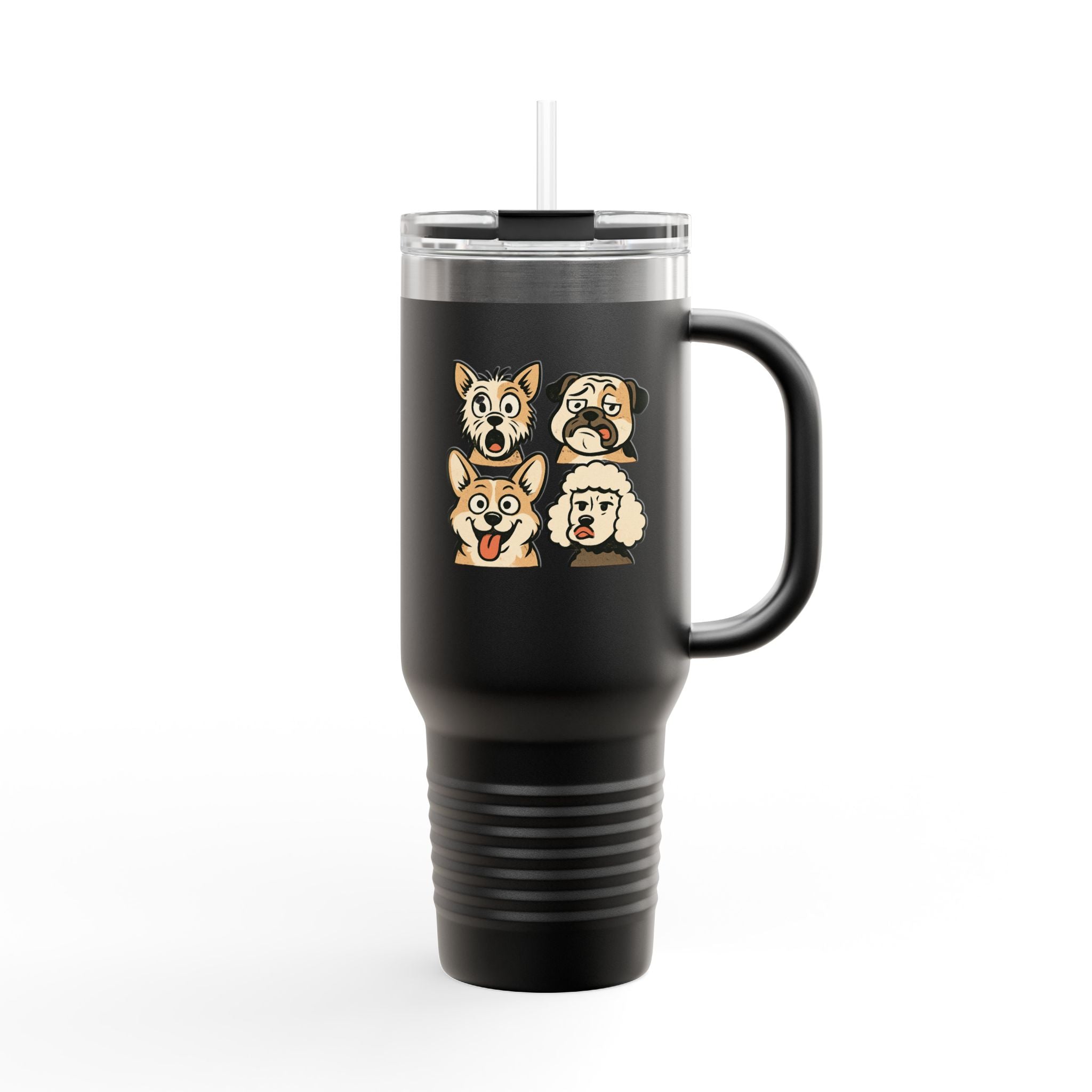 Cute Dog Faces Insulated Travel Mug