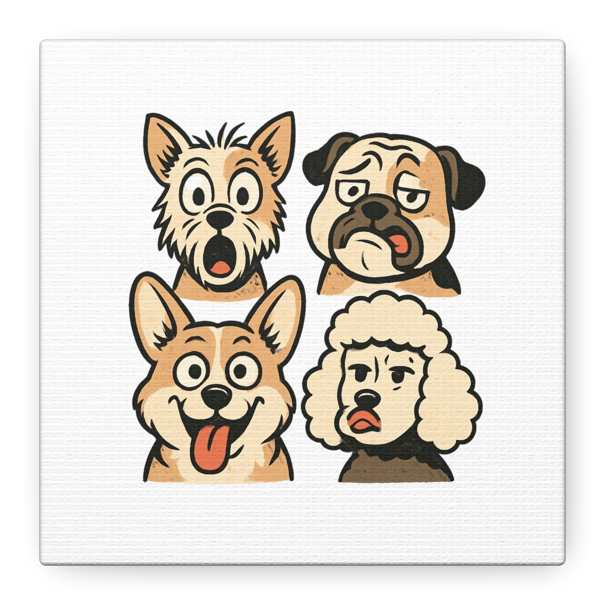 Canvas Print - Dog Faces Wall Art