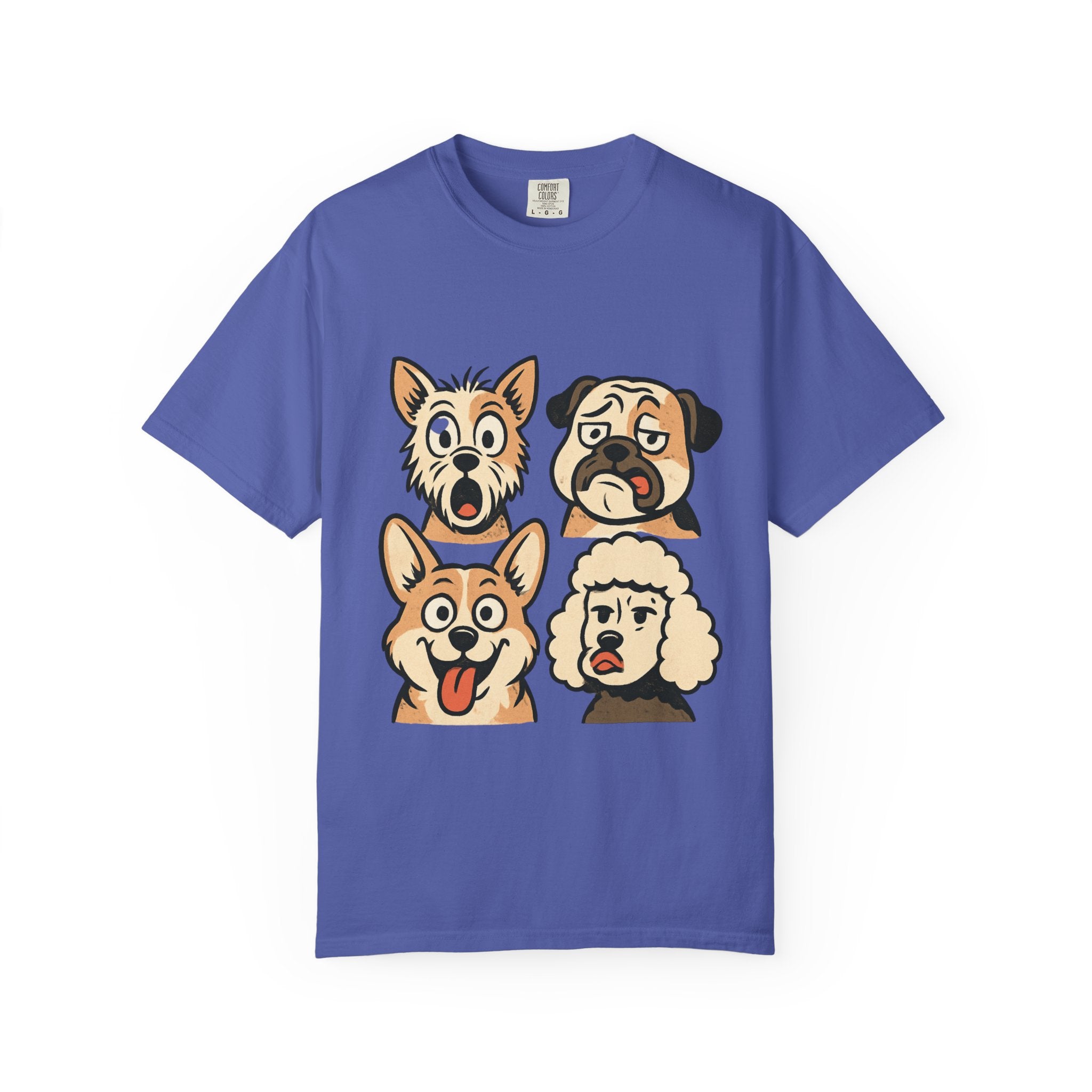 Cartoon Dog Faces T-Shirt