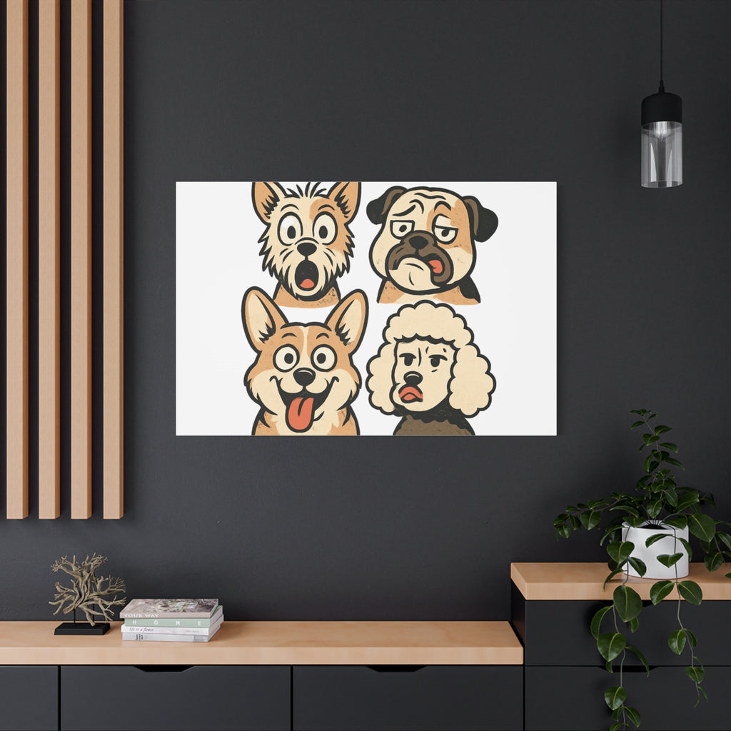 Canvas Print - Dog Faces Wall Art