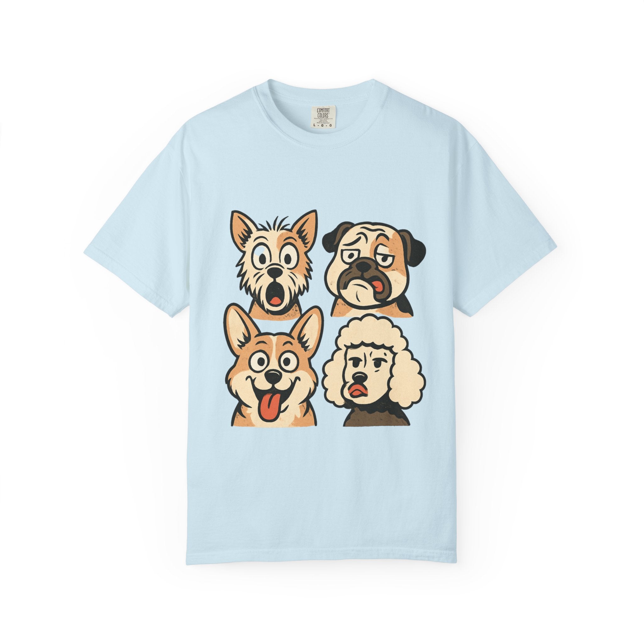 Cartoon Dog Faces T-Shirt