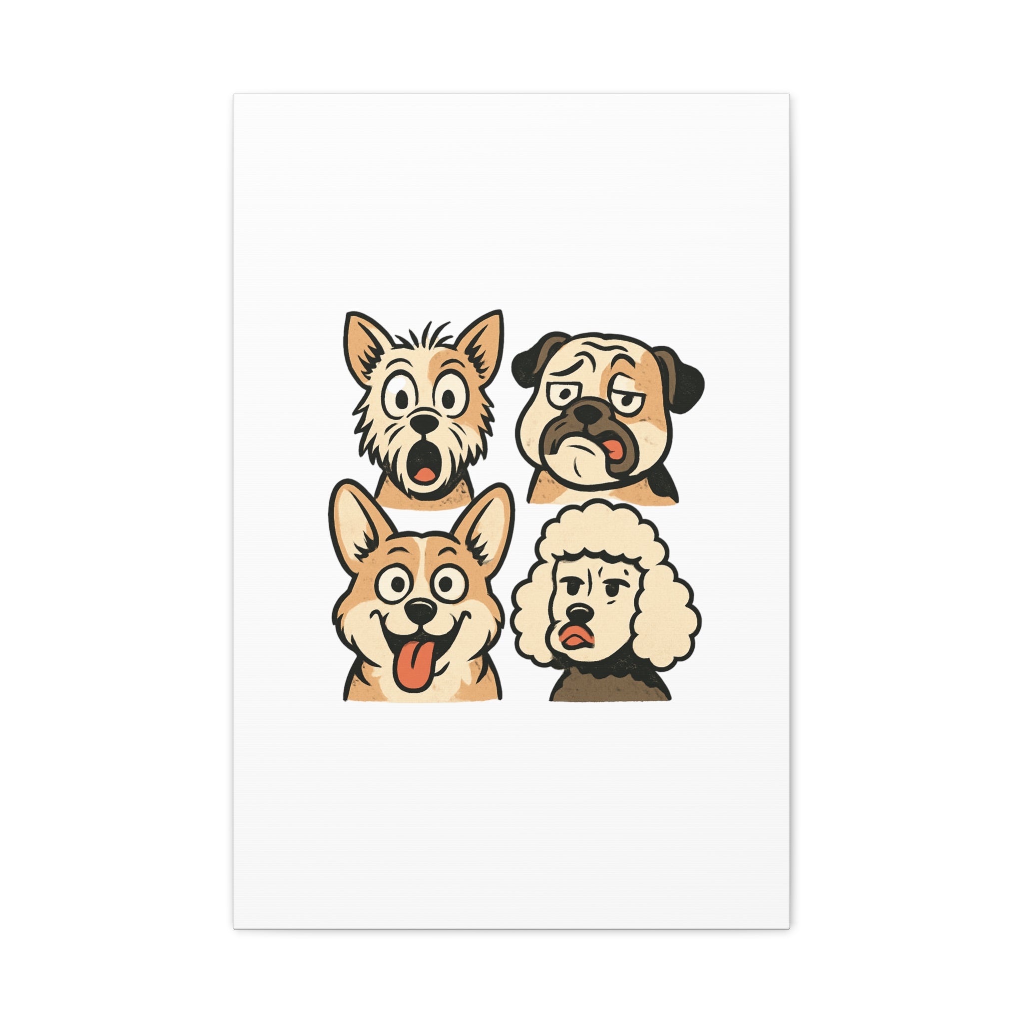 Canvas Print - Dog Faces Wall Art