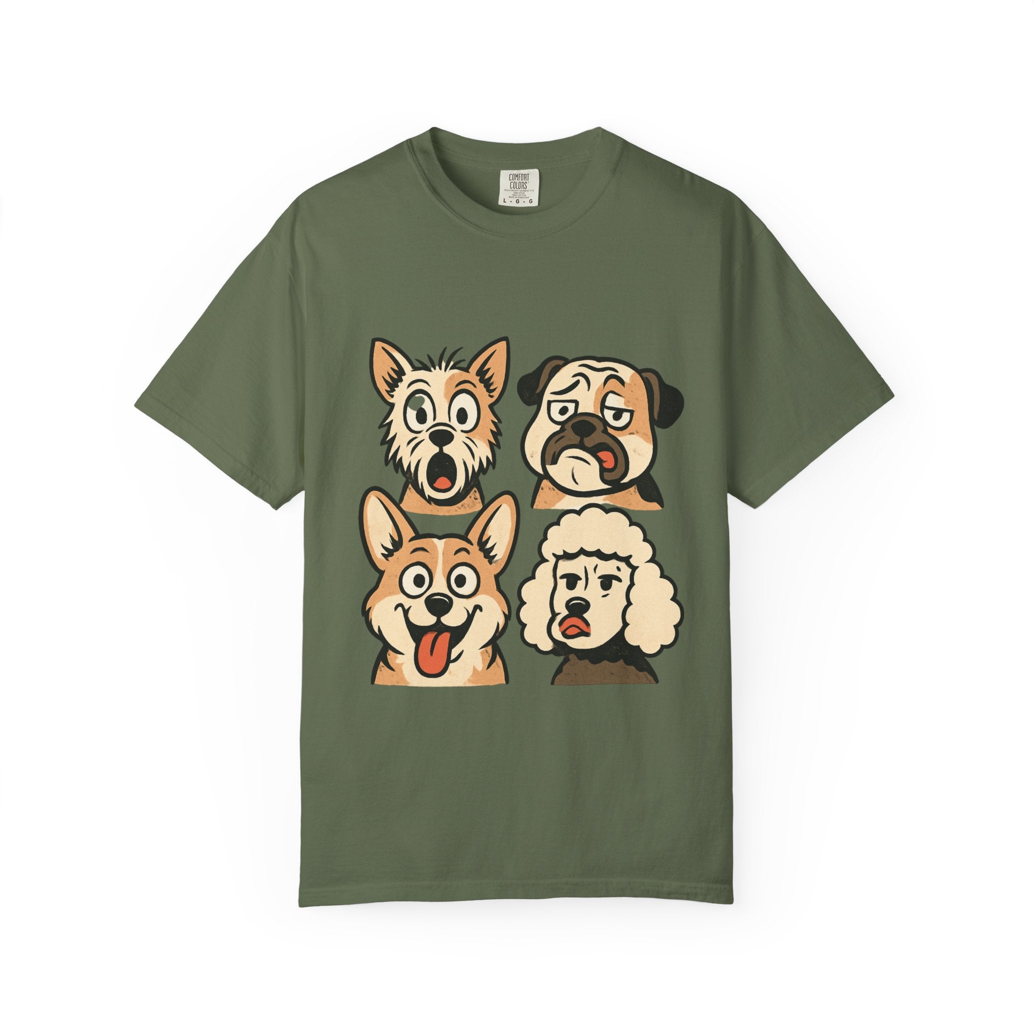 Cartoon Dog Faces T-Shirt