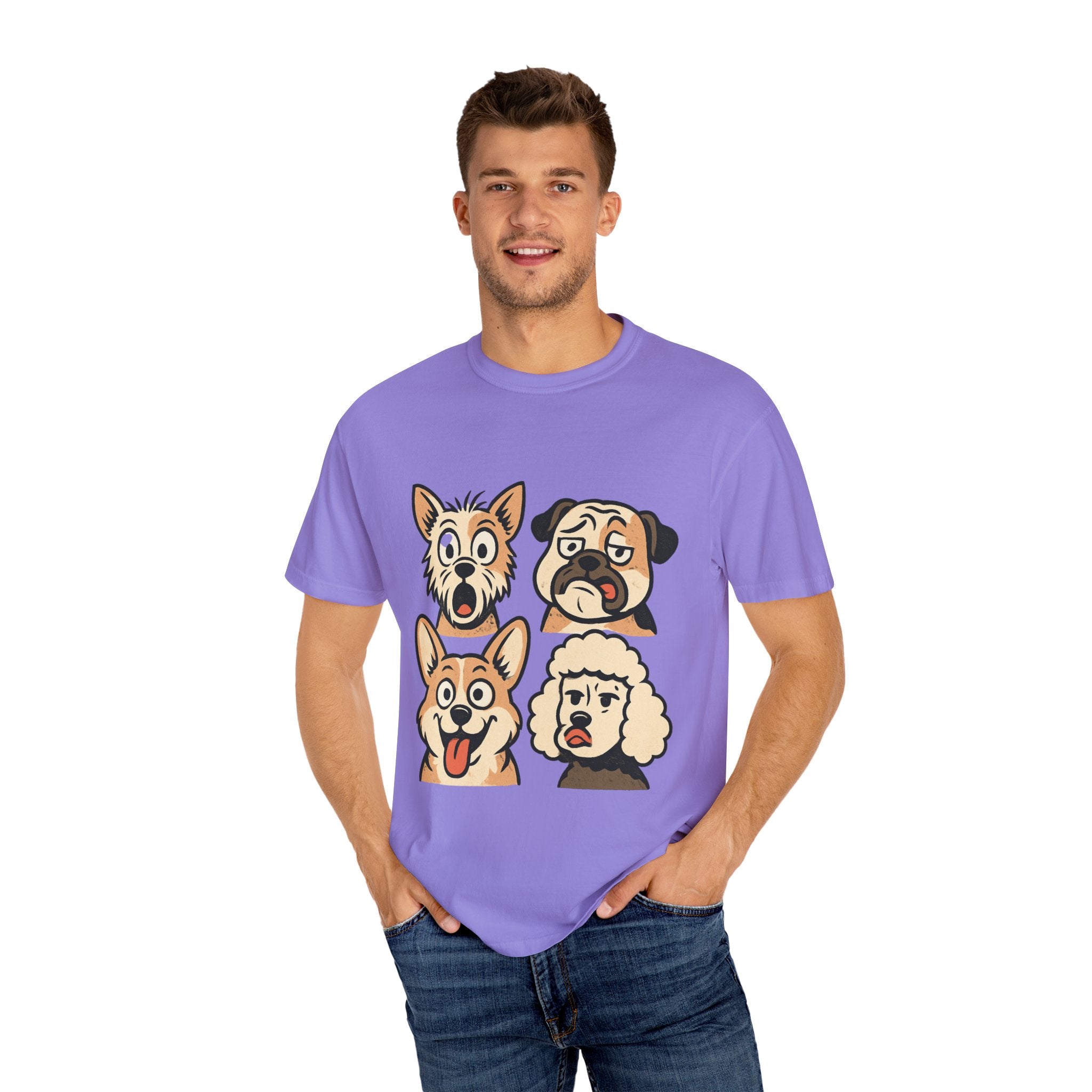 Cartoon Dog Faces T-Shirt