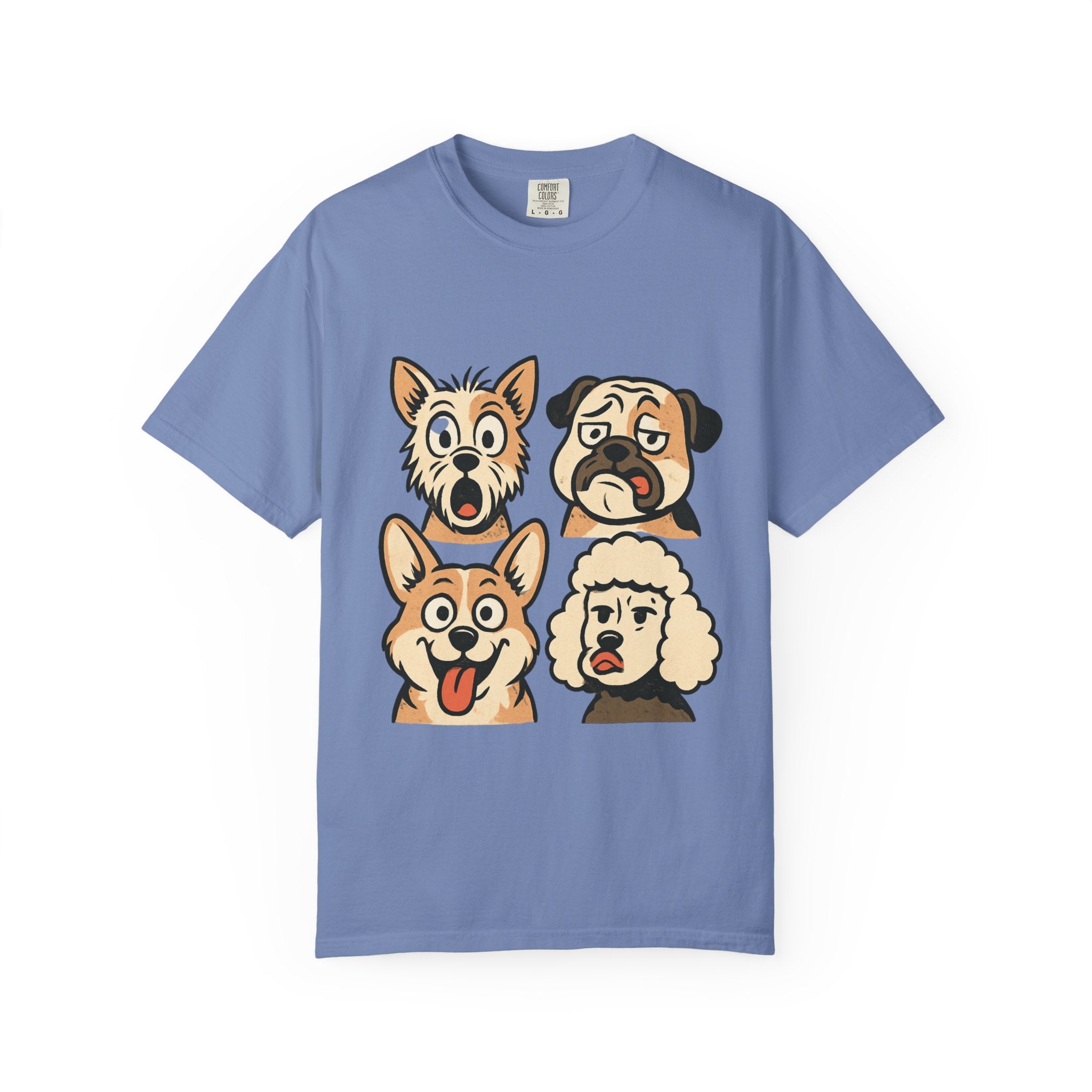 Cartoon Dog Faces T-Shirt