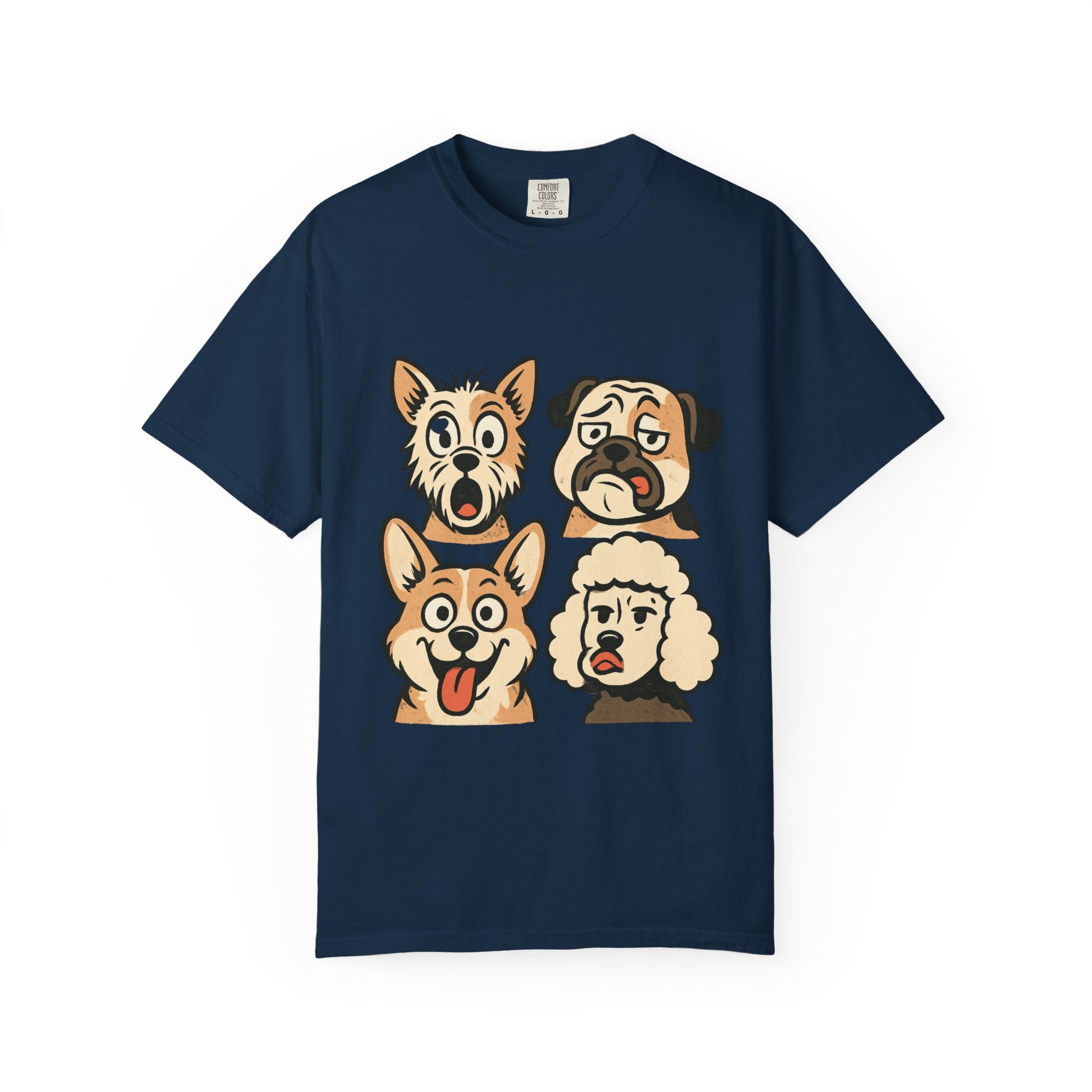 Cartoon Dog Faces T-Shirt