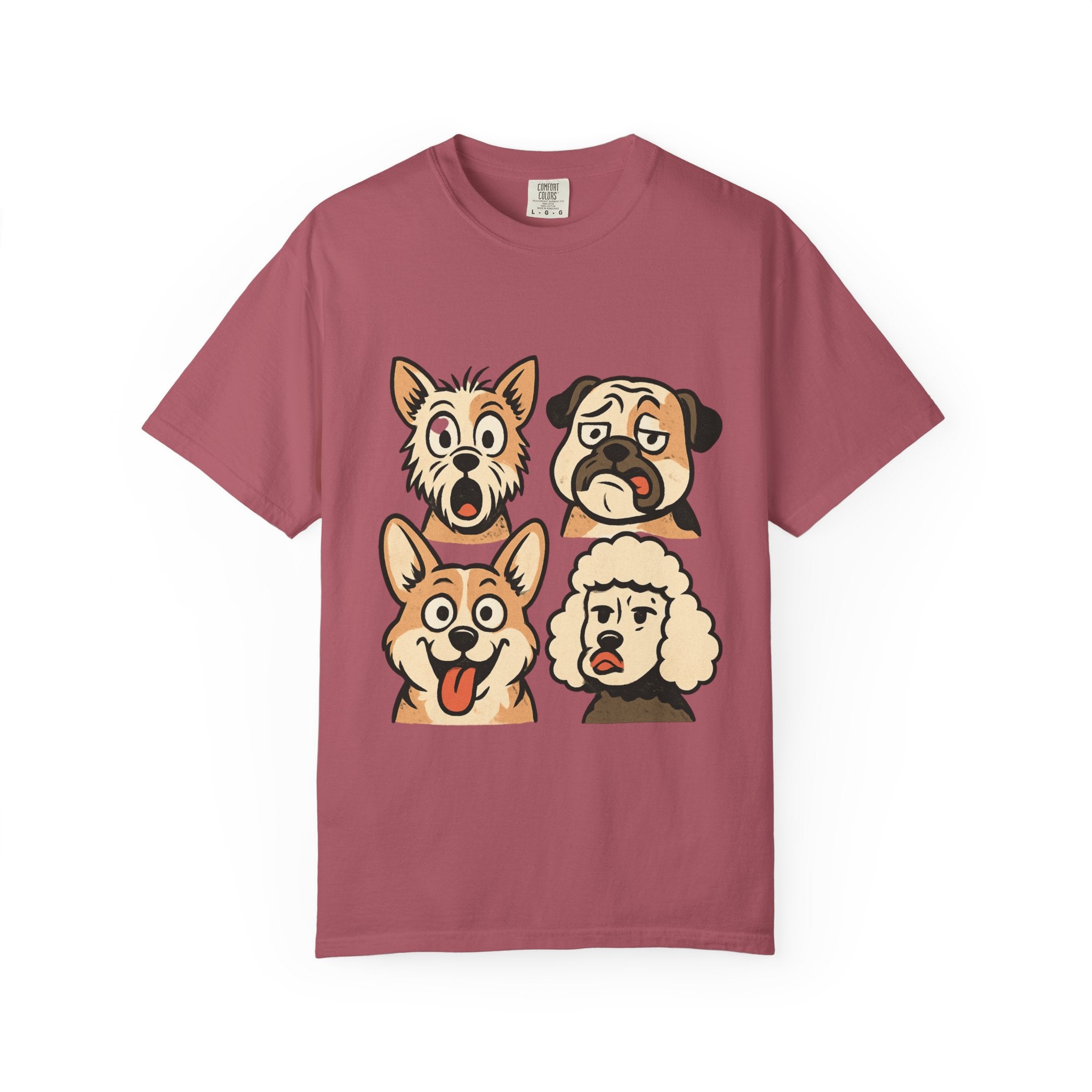 Cartoon Dog Faces T-Shirt