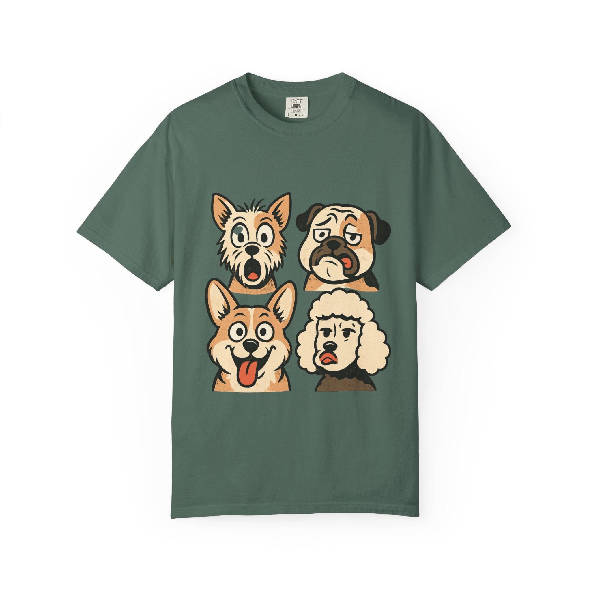 Cartoon Dog Faces T-Shirt