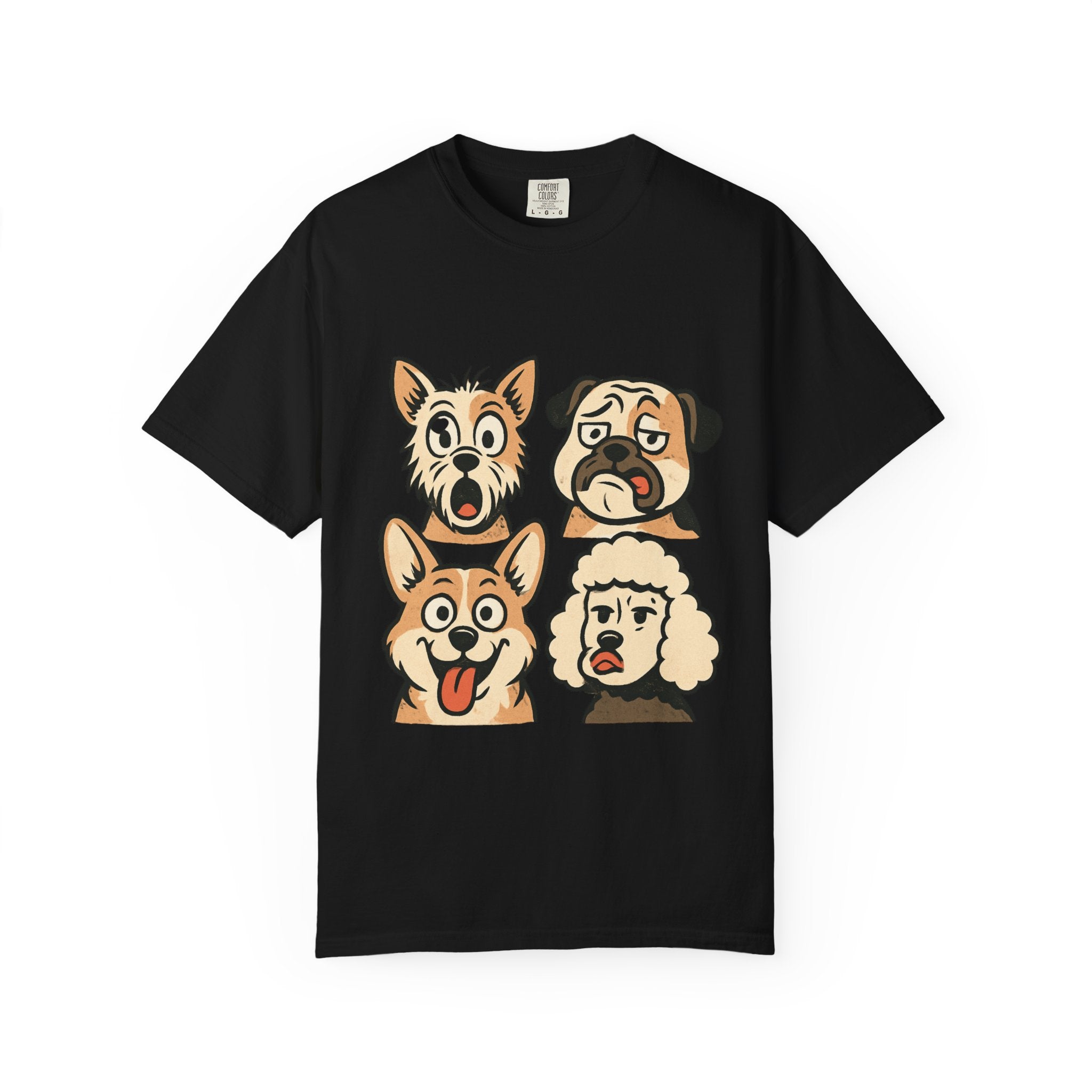 Cartoon Dog Faces T-Shirt