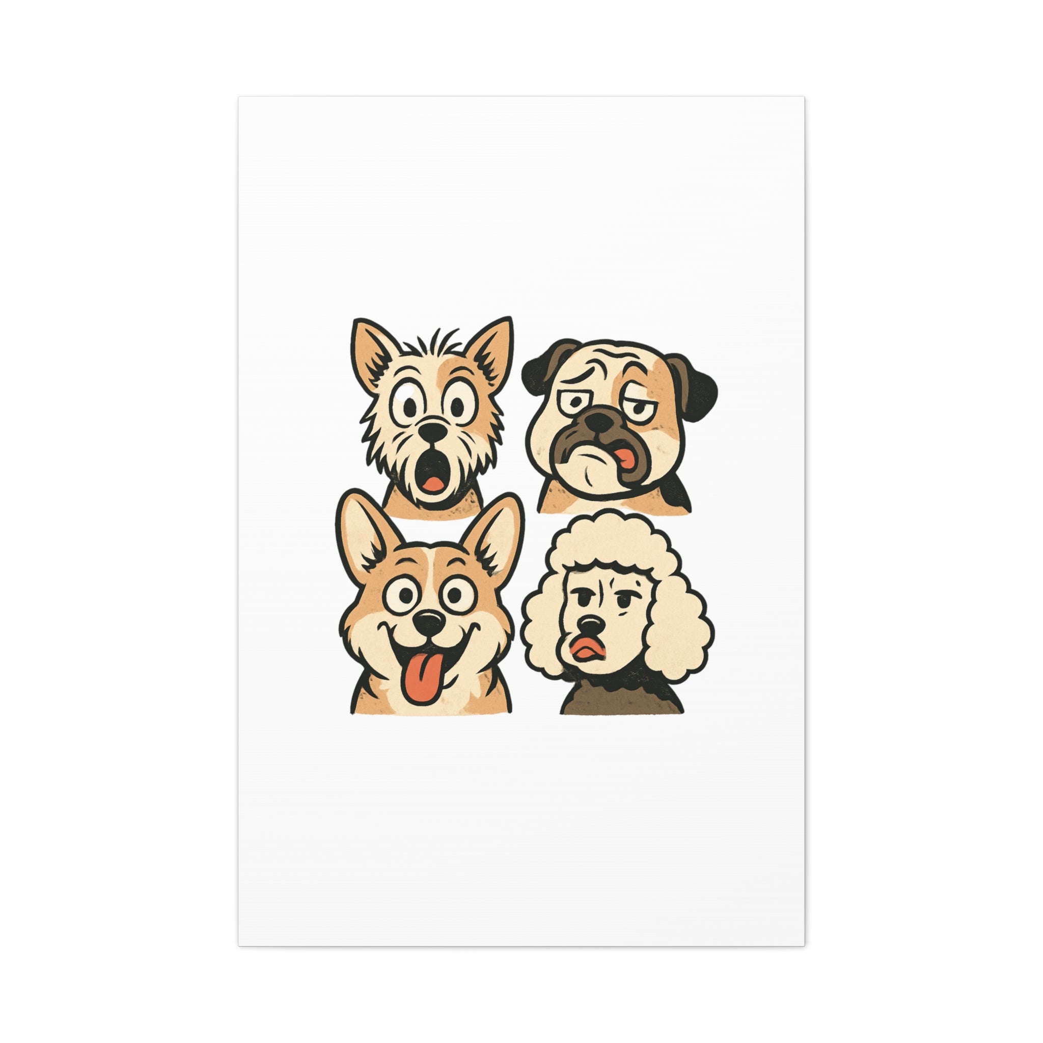 Canvas Print - Dog Faces Wall Art
