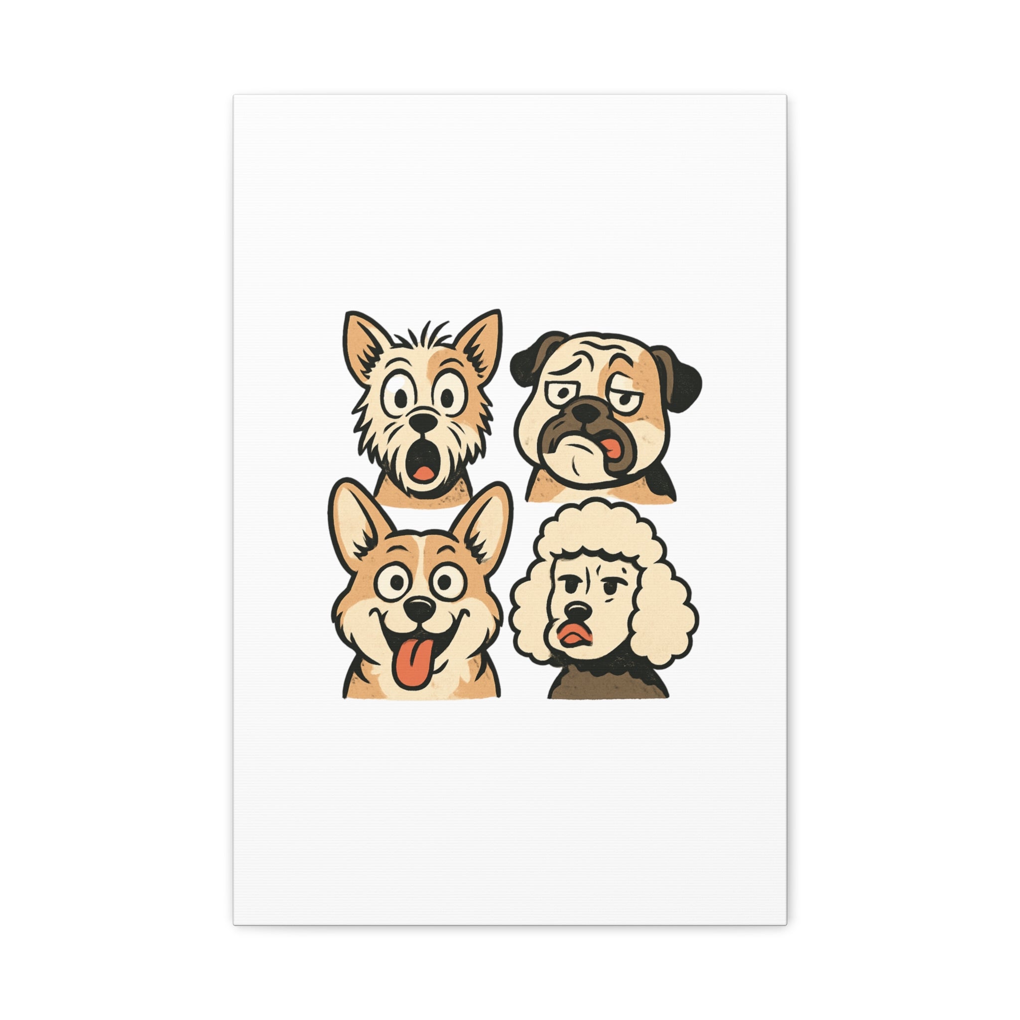 Canvas Print - Dog Faces Wall Art