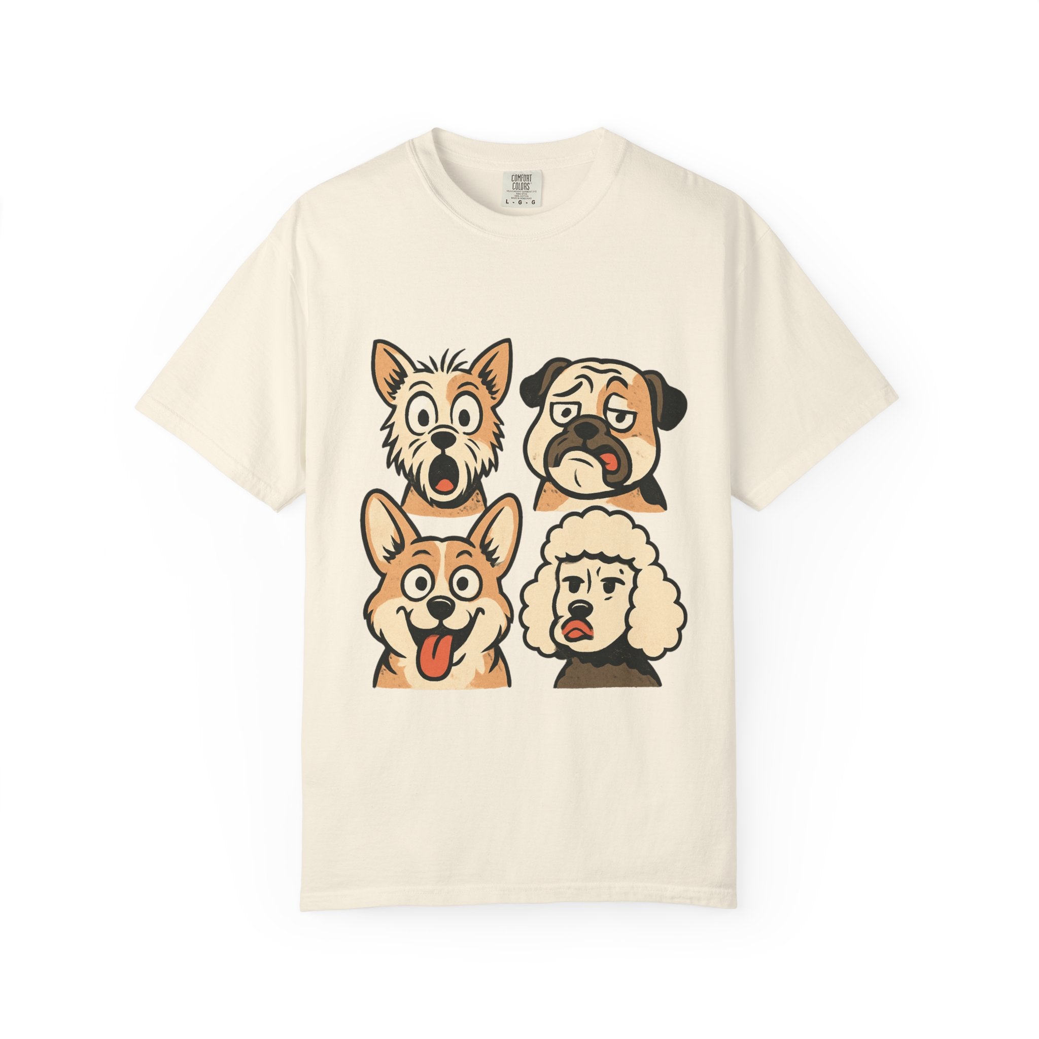 Cartoon Dog Faces T-Shirt
