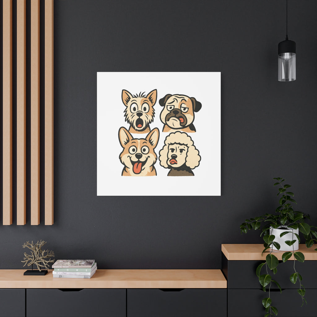 Canvas Print - Dog Faces Wall Art