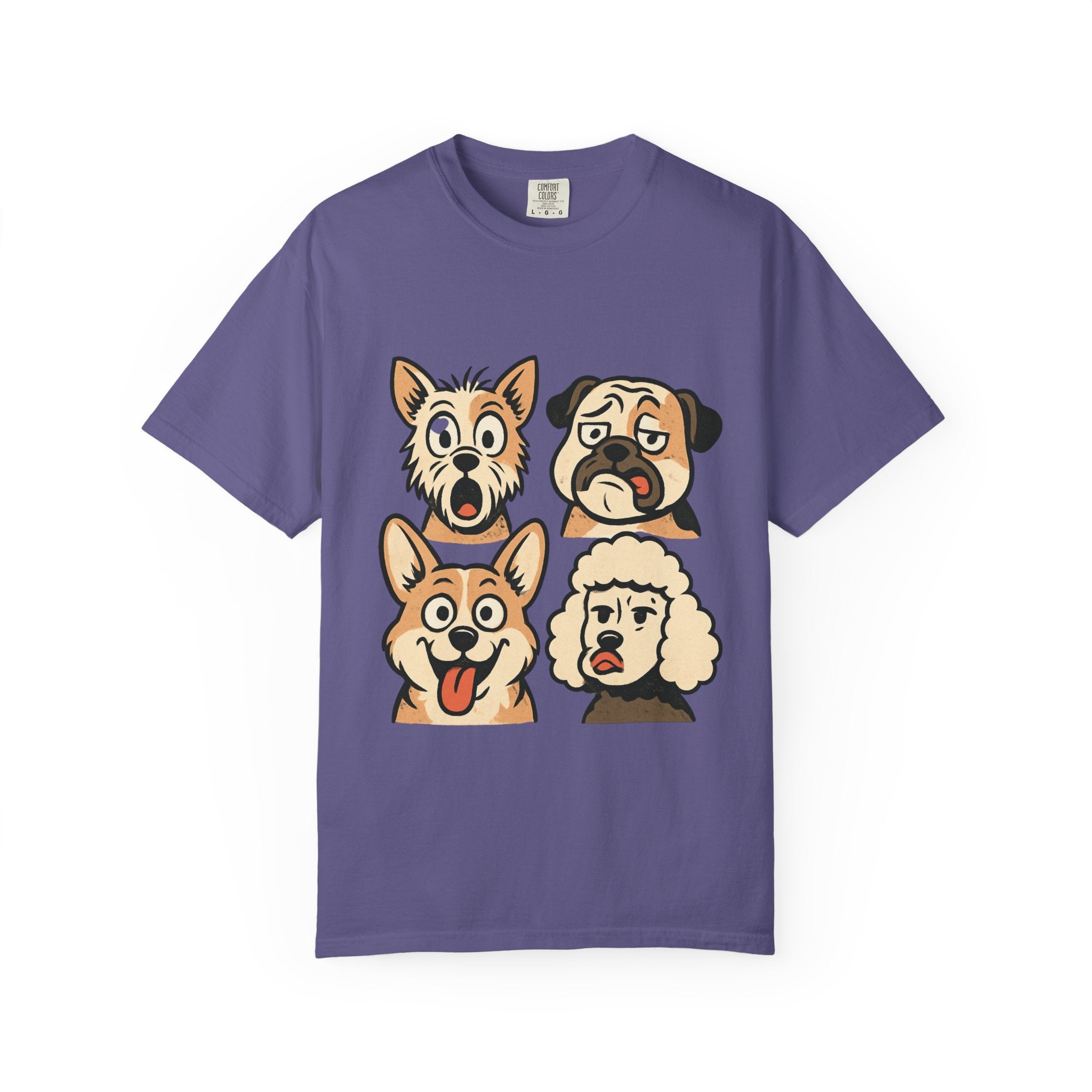 Cartoon Dog Faces T-Shirt