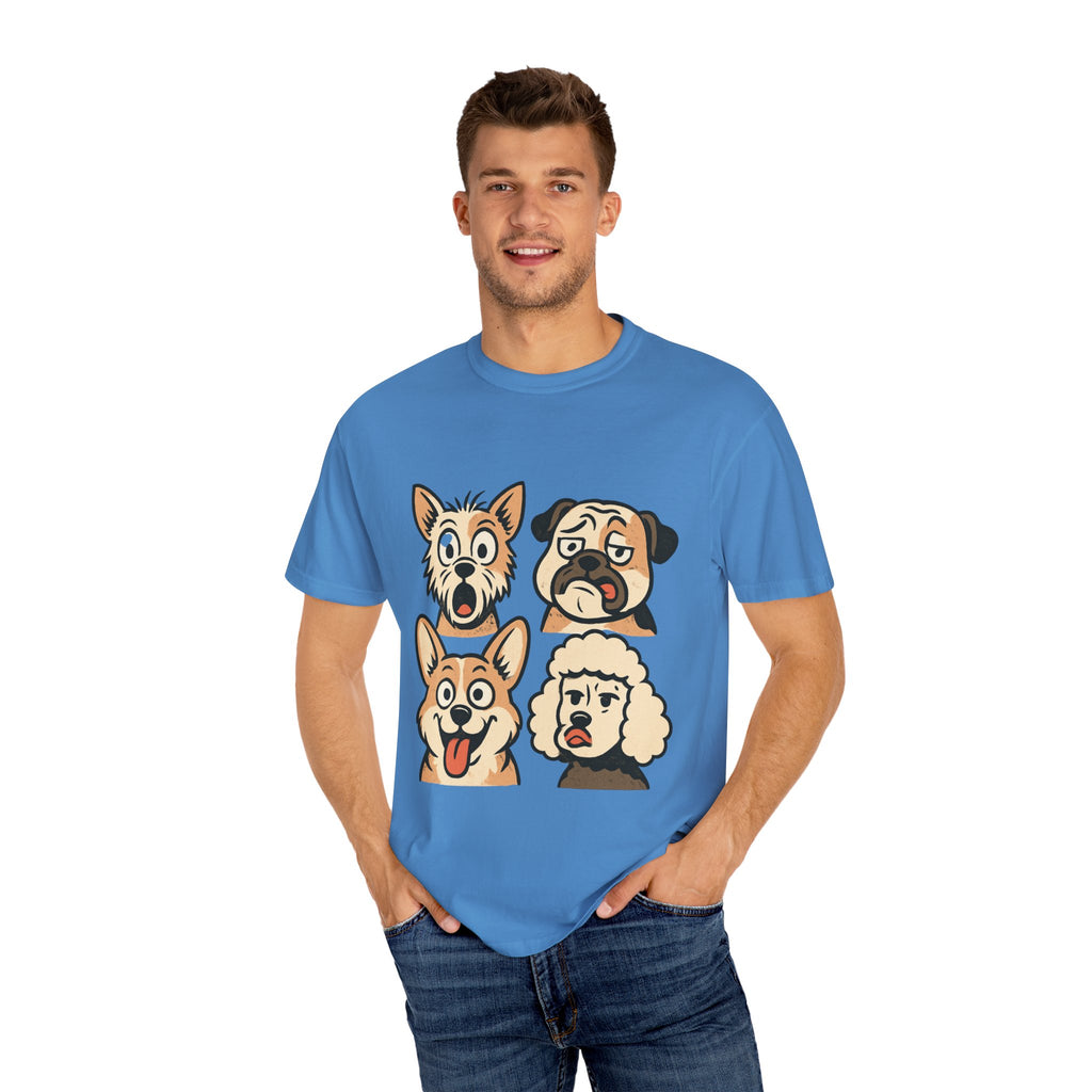Cartoon Dog Faces T-Shirt