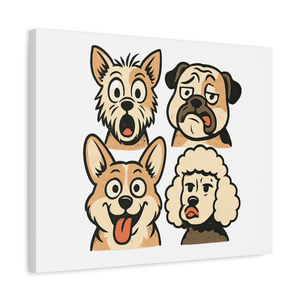 Canvas Print - Dog Faces Wall Art
