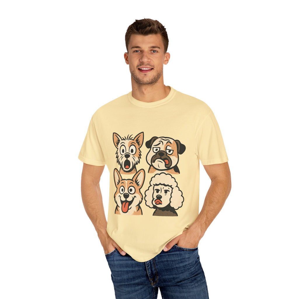 Cartoon Dog Faces T-Shirt