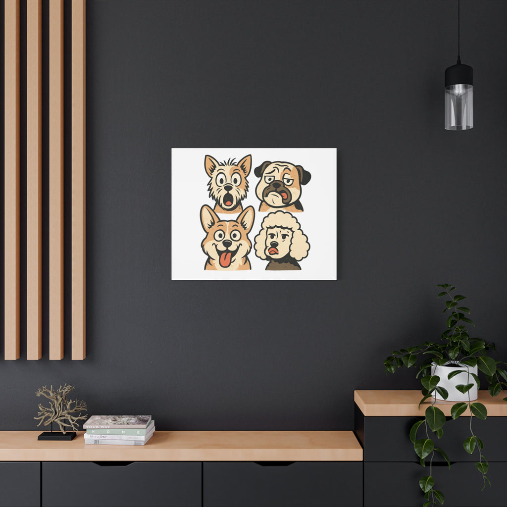 Canvas Print - Dog Faces Wall Art