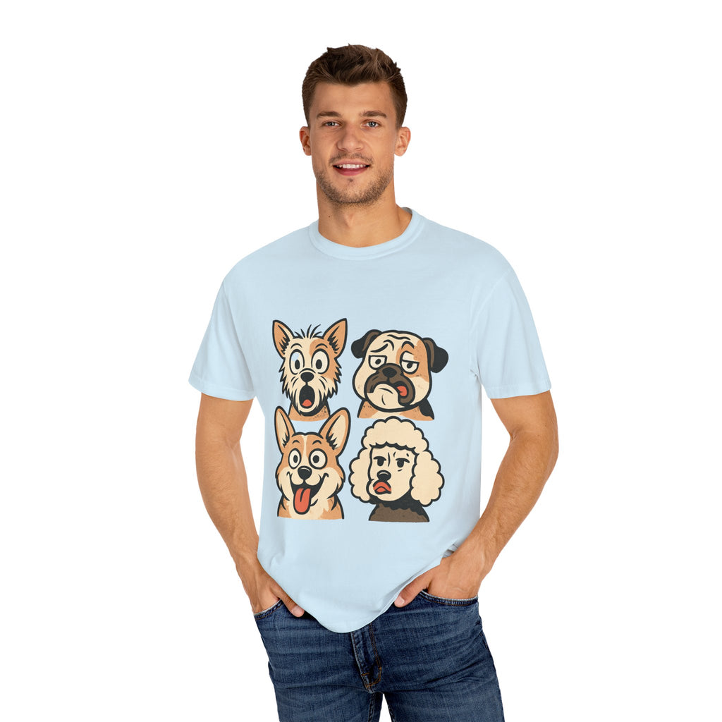 Cartoon Dog Faces T-Shirt