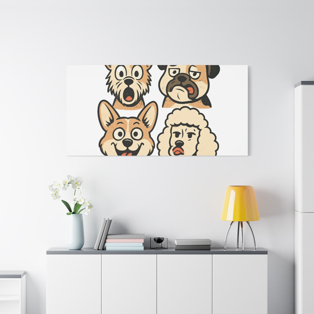 Canvas Print - Dog Faces Wall Art