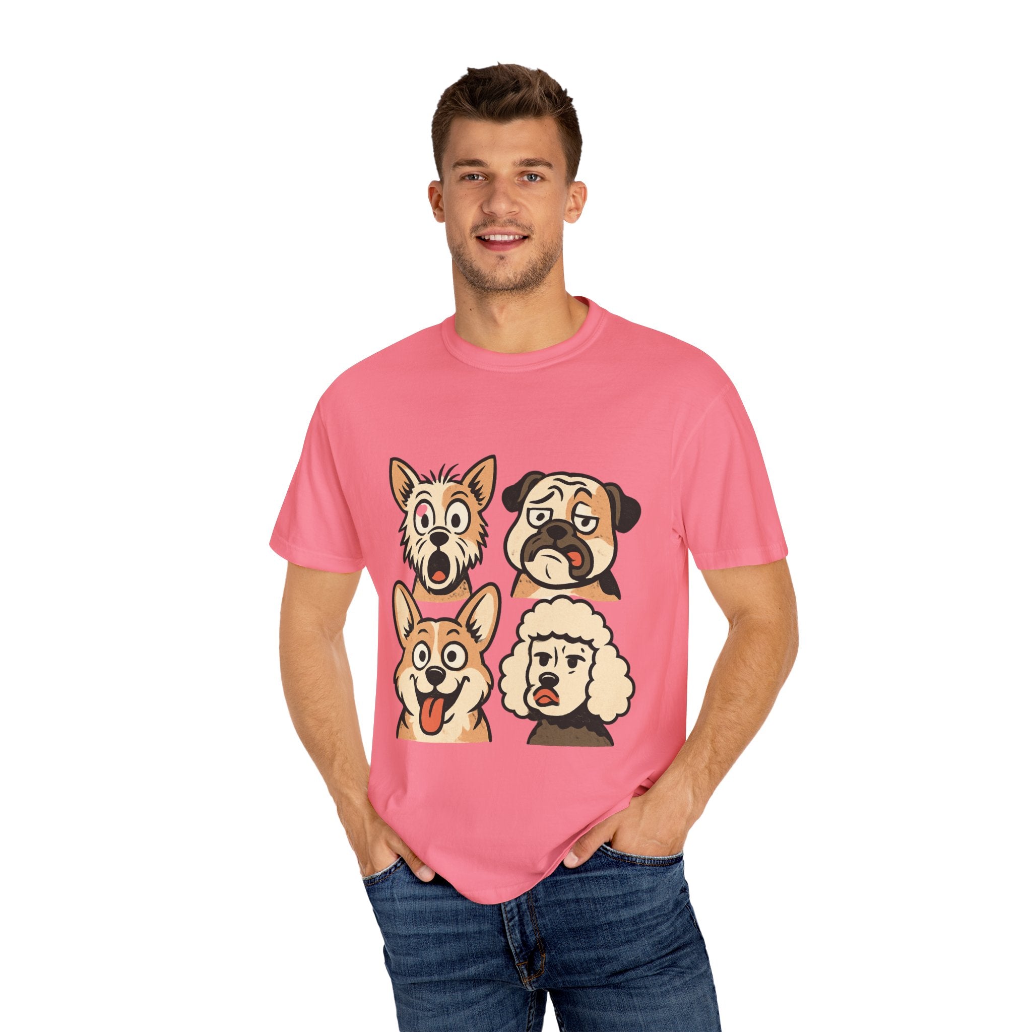Cartoon Dog Faces T-Shirt