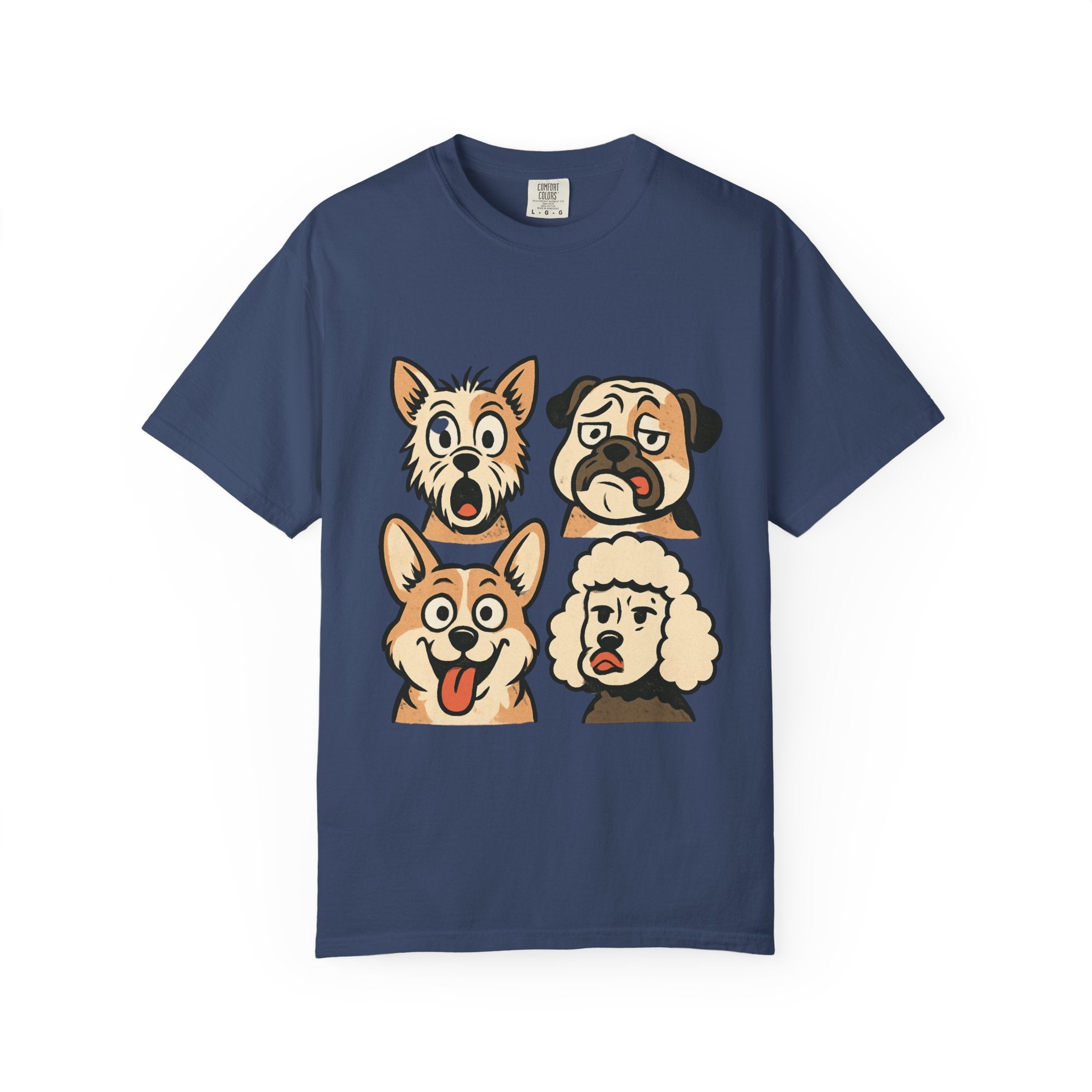 Cartoon Dog Faces T-Shirt