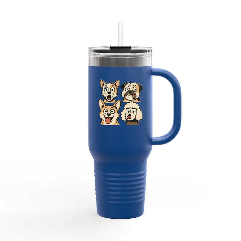 Cute Dog Faces Insulated Travel Mug