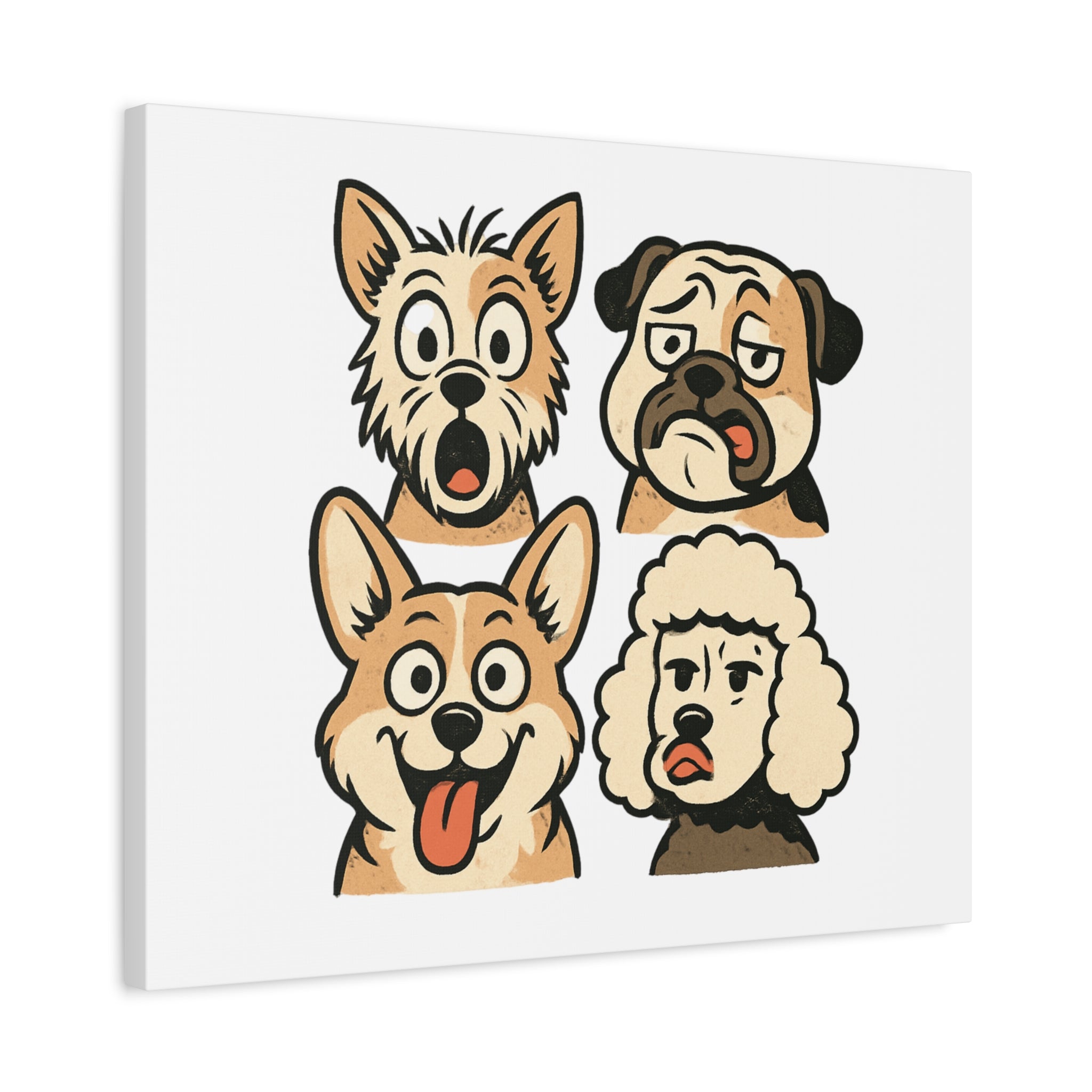 Canvas Print - Dog Faces Wall Art