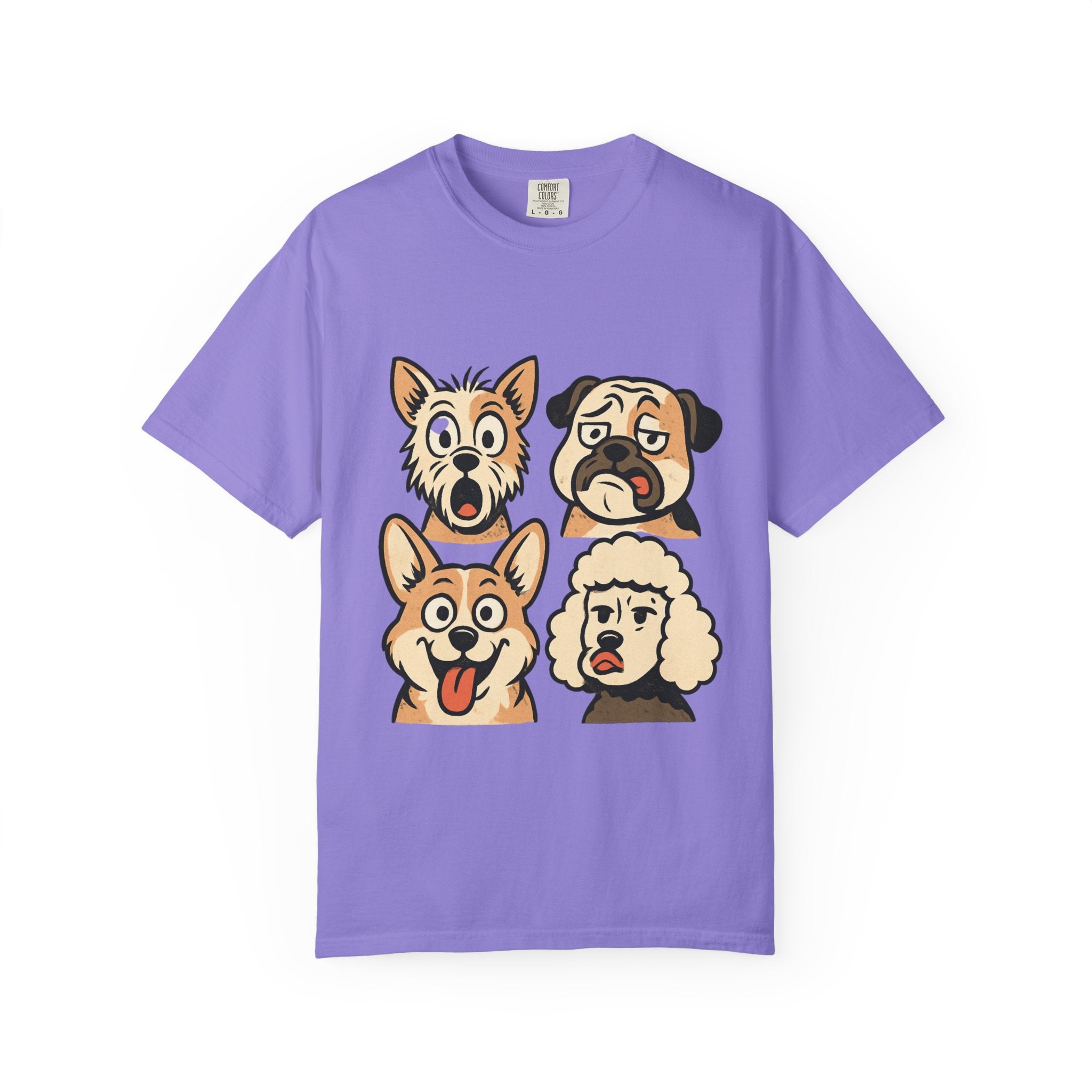 Cartoon Dog Faces T-Shirt